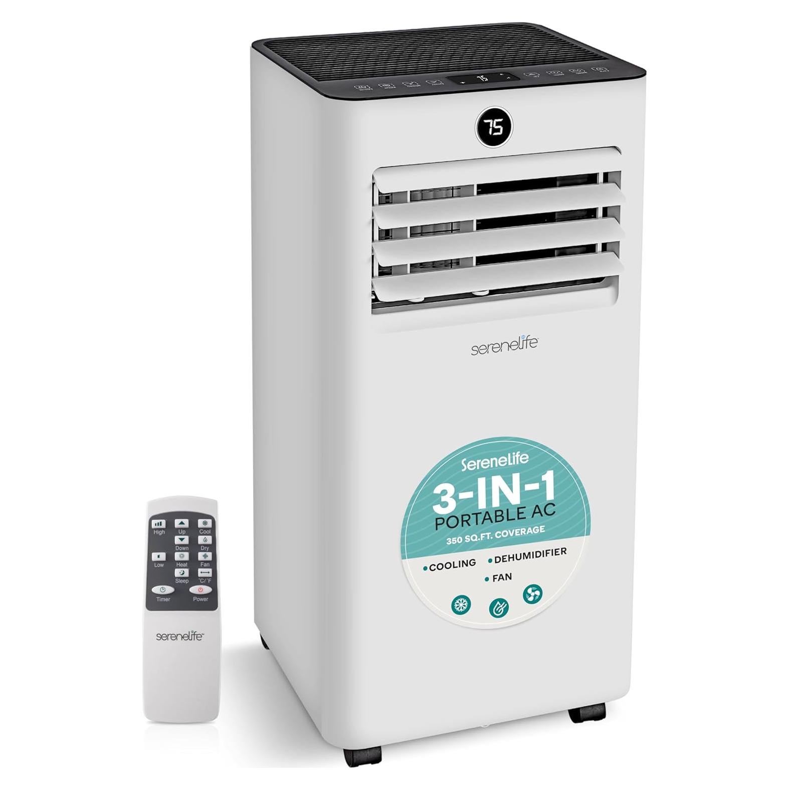 Aire Acondicionado Portátil SereneLife 8000 BTU 32.5 m²