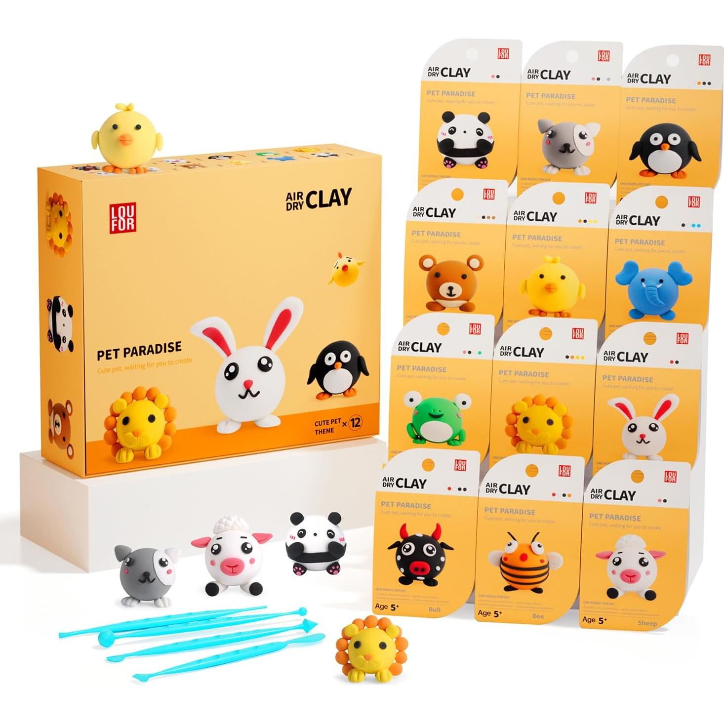 Arcilla Secada al Aire LOUFOR 12 Cajas para Niños DIY