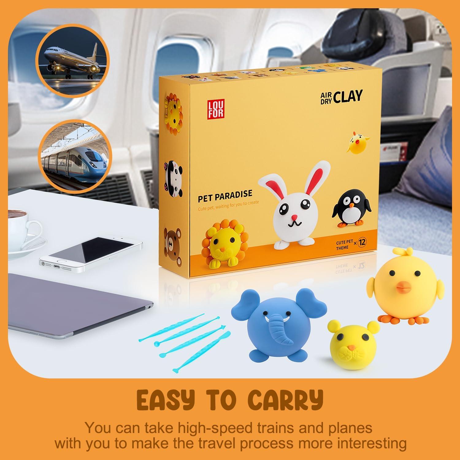 Arcilla Secada al Aire LOUFOR 12 Cajas para Niños DIY