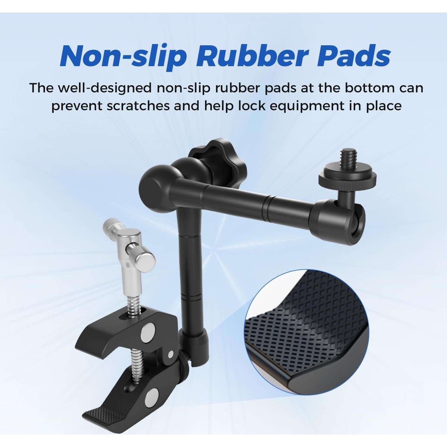 Soporte de Cámara ATLI 11" con Super Clamp Ajustable 1/4" y 3/8"