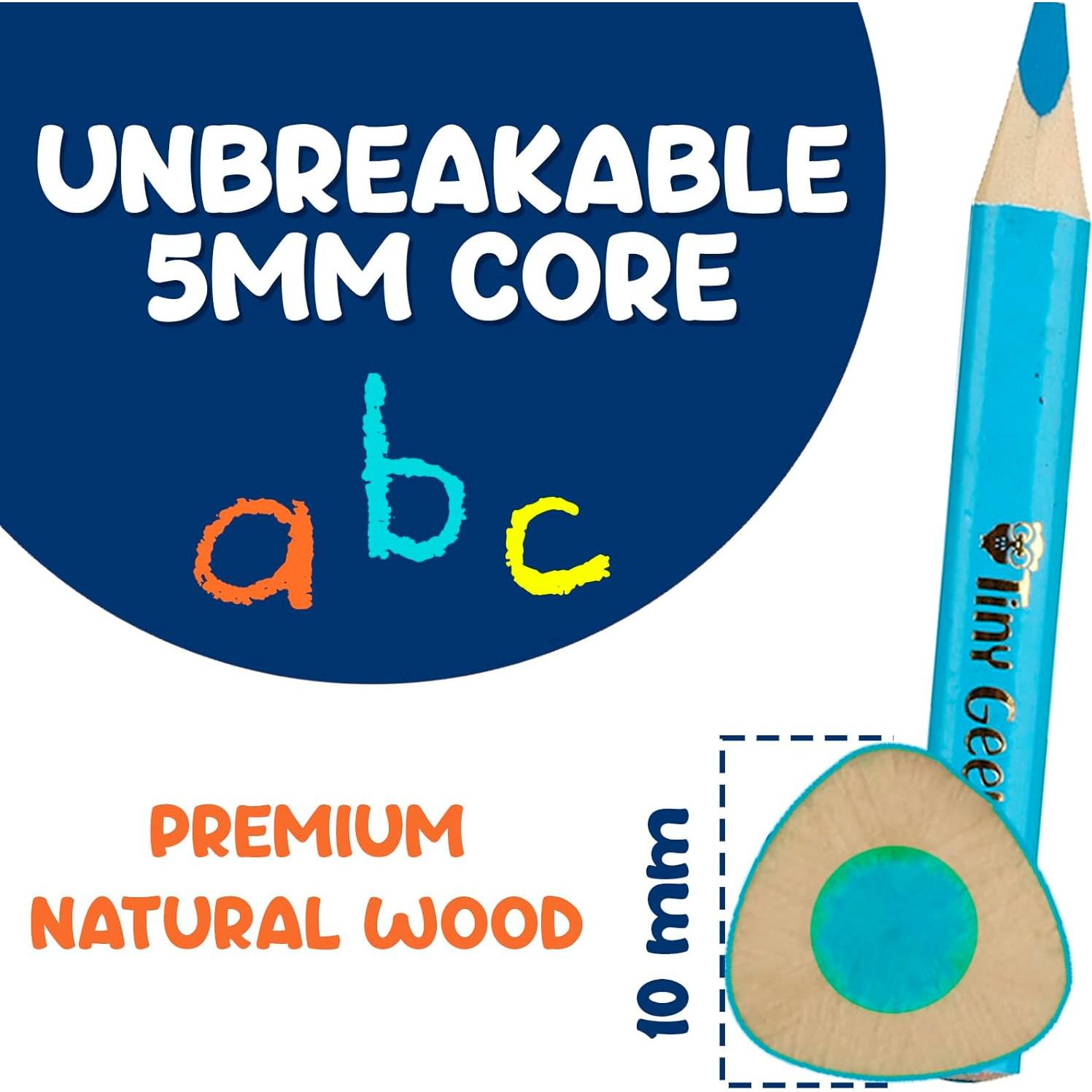 Lápices Jumbo TinyGeeks 12 Colores Triangulares para Niños