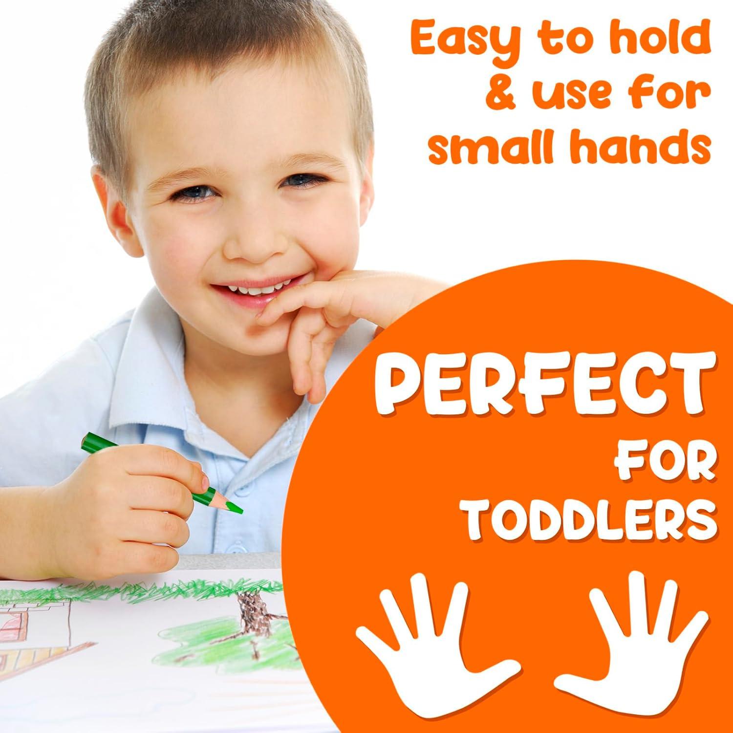 Lápices Jumbo TinyGeeks 12 Colores Triangulares para Niños