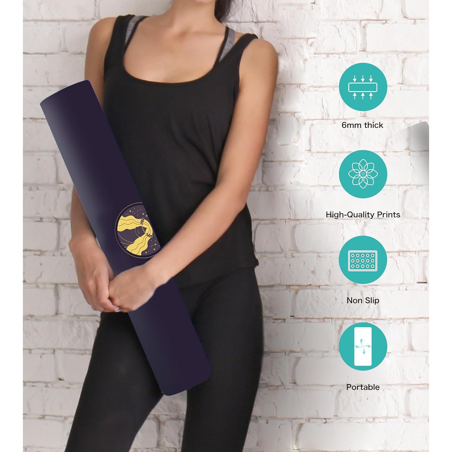 Alfombrilla de Yoga Antideslizante Knsbk 183x61cm 6mm