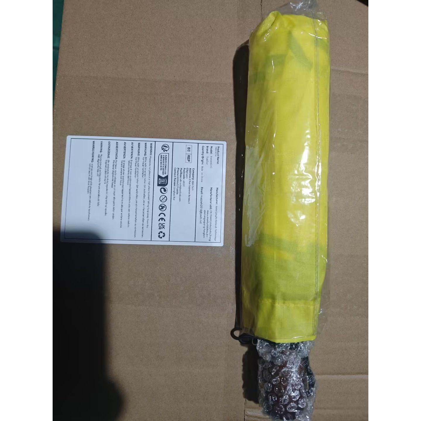 YumSur Paraguas Compacto Automático - A Prueba de Viento, Amarillo