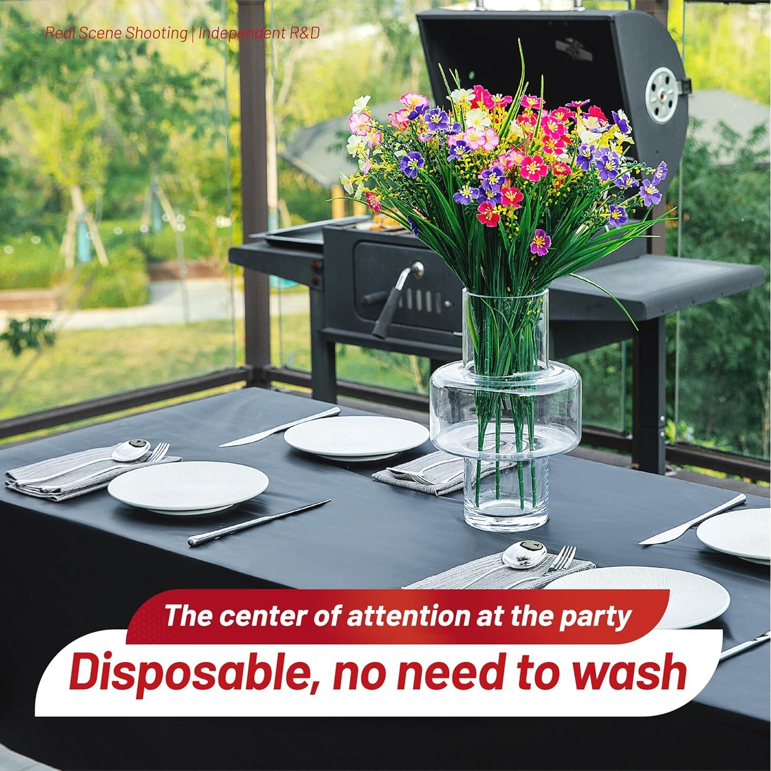 Rollo de Mantel Desechable Airbin 310 Pies Negro PEVA Impermeable