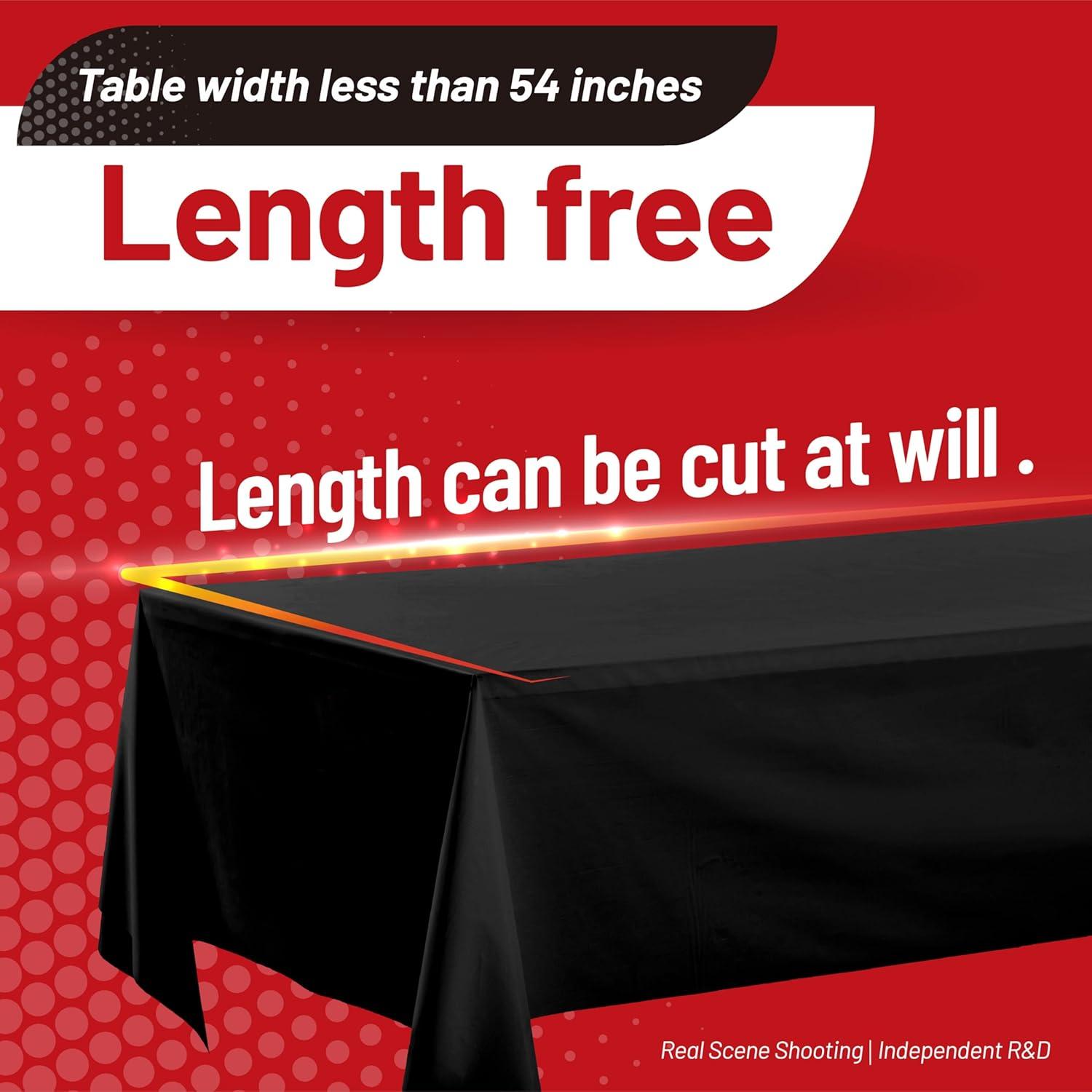 Rollo de Mantel Desechable Airbin 310 Pies Negro PEVA Impermeable