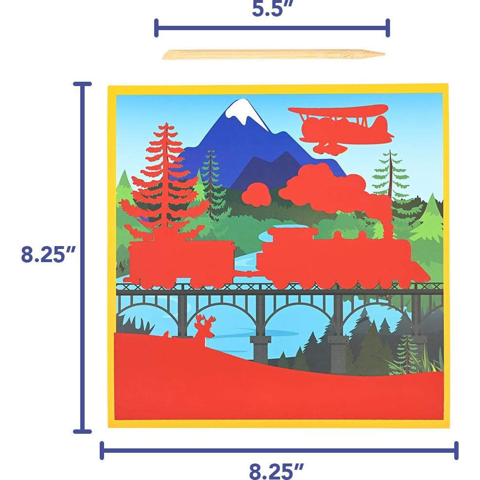 Papel de Rascar Mágico Learning Advantage - Transporte - 10 Escenas