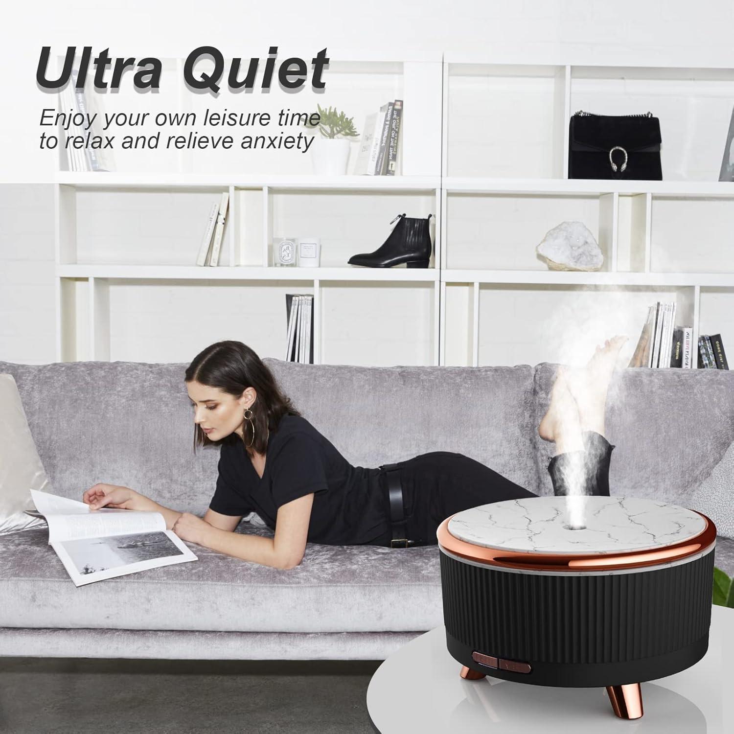 Difusor de Aceite Esencial Elcxsla 500ml con 6 Aceites y Control Remoto