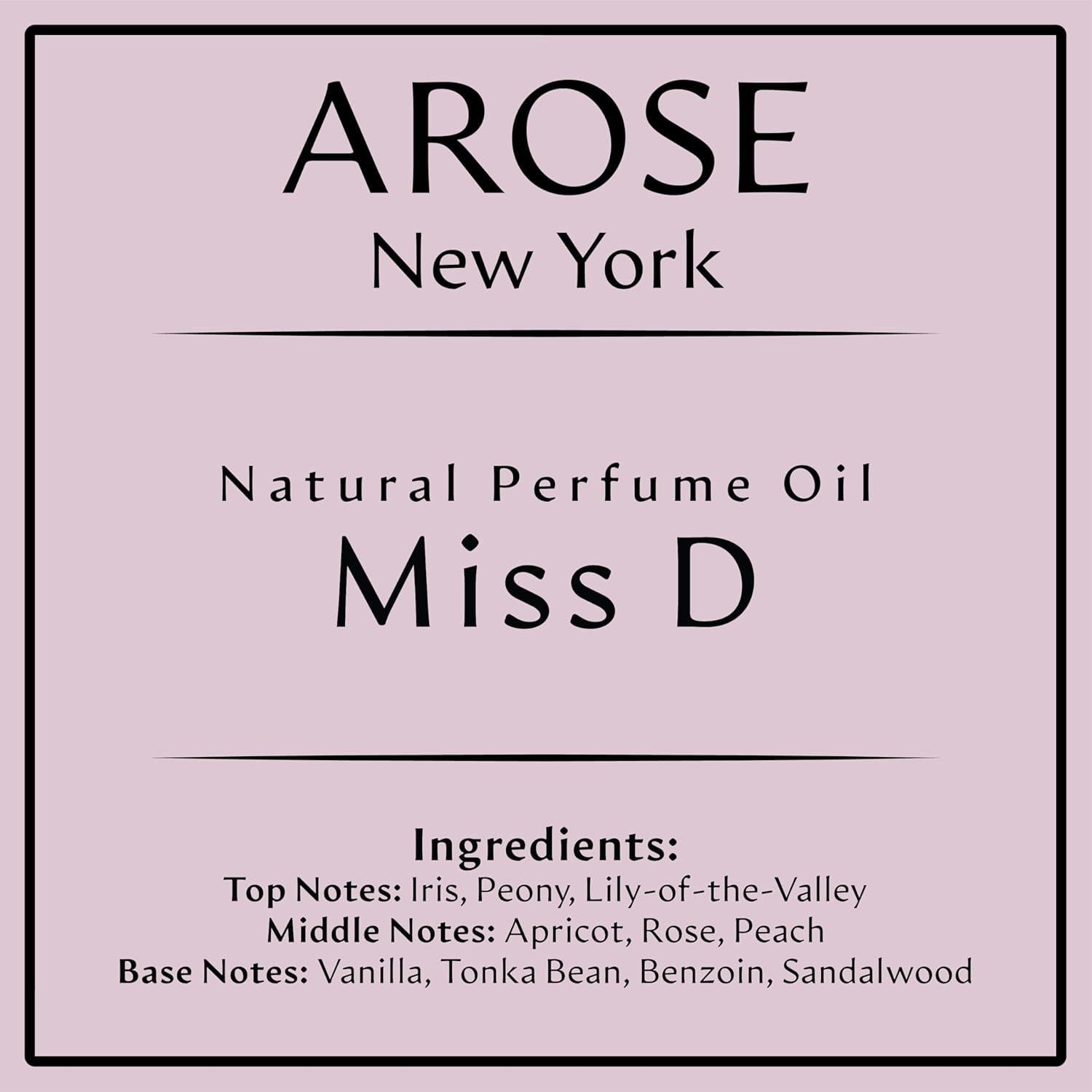 Aceite de Perfume Miss D Arose NY 10 ml Vegano Sin Alcohol