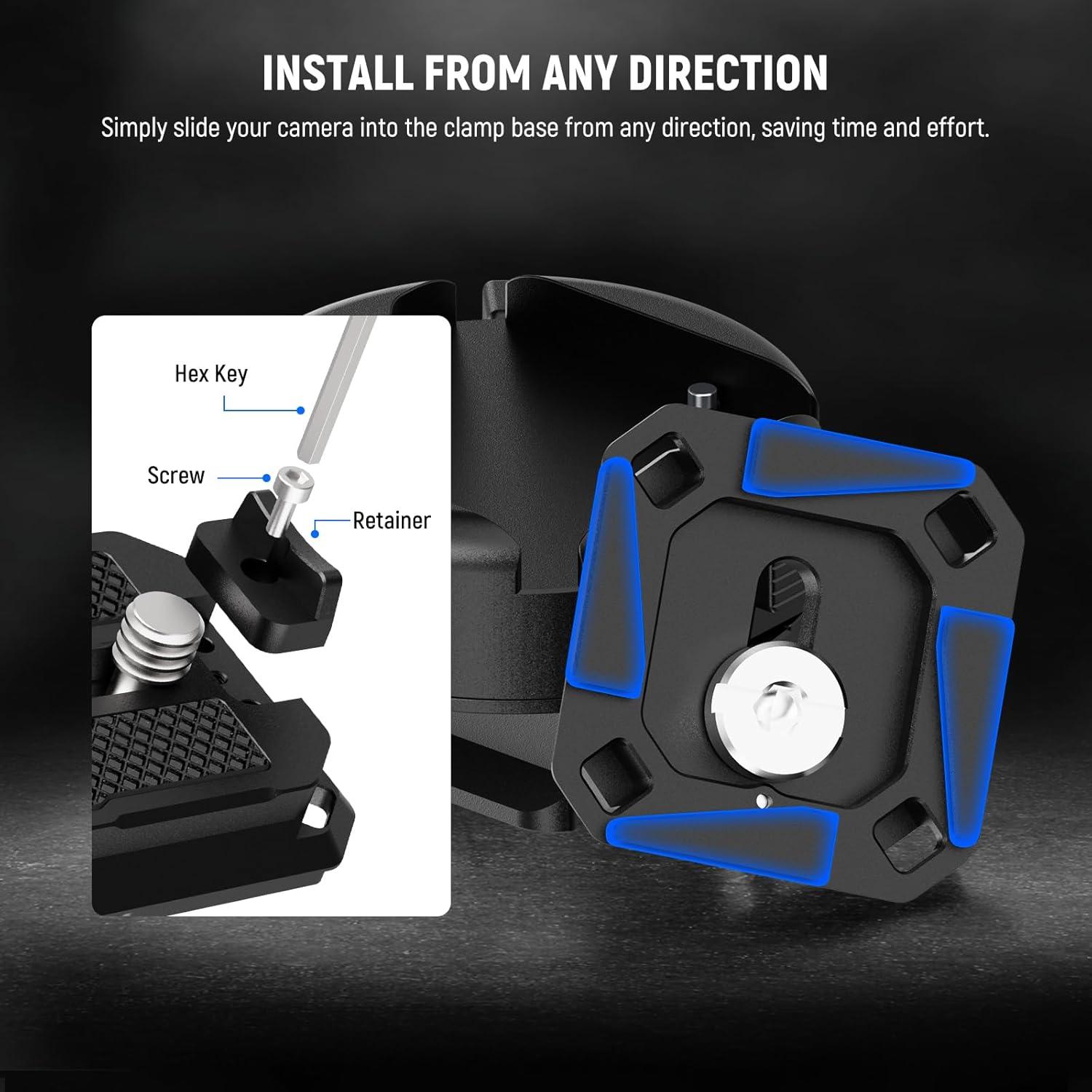 Kit de Placa de Liberación Rápida NEEWER GM47B Arca Swiss