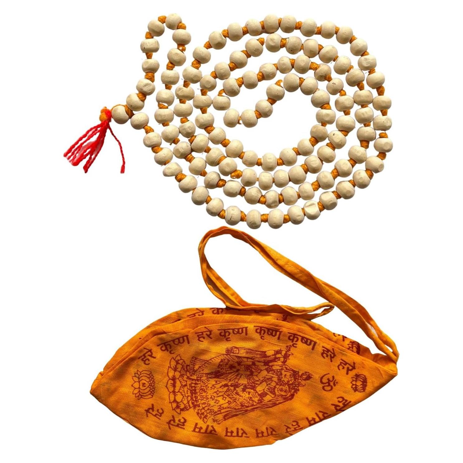 Mala de Japa NAISHA de Tulsi Hecha a Mano 108 Cuentas