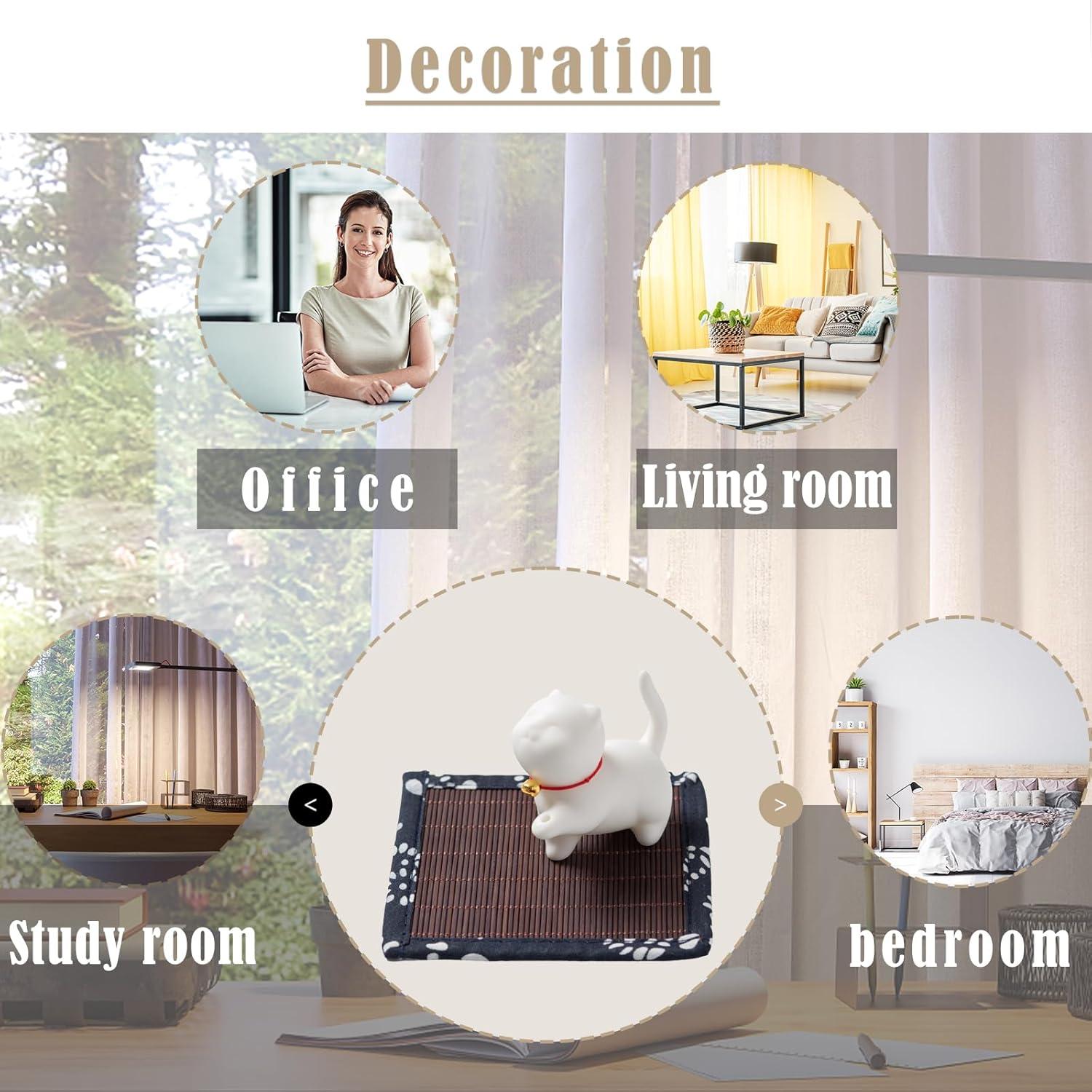 Soporte de Incienso Gato Cerámica JFGLORIX 7.5x3x6 cm