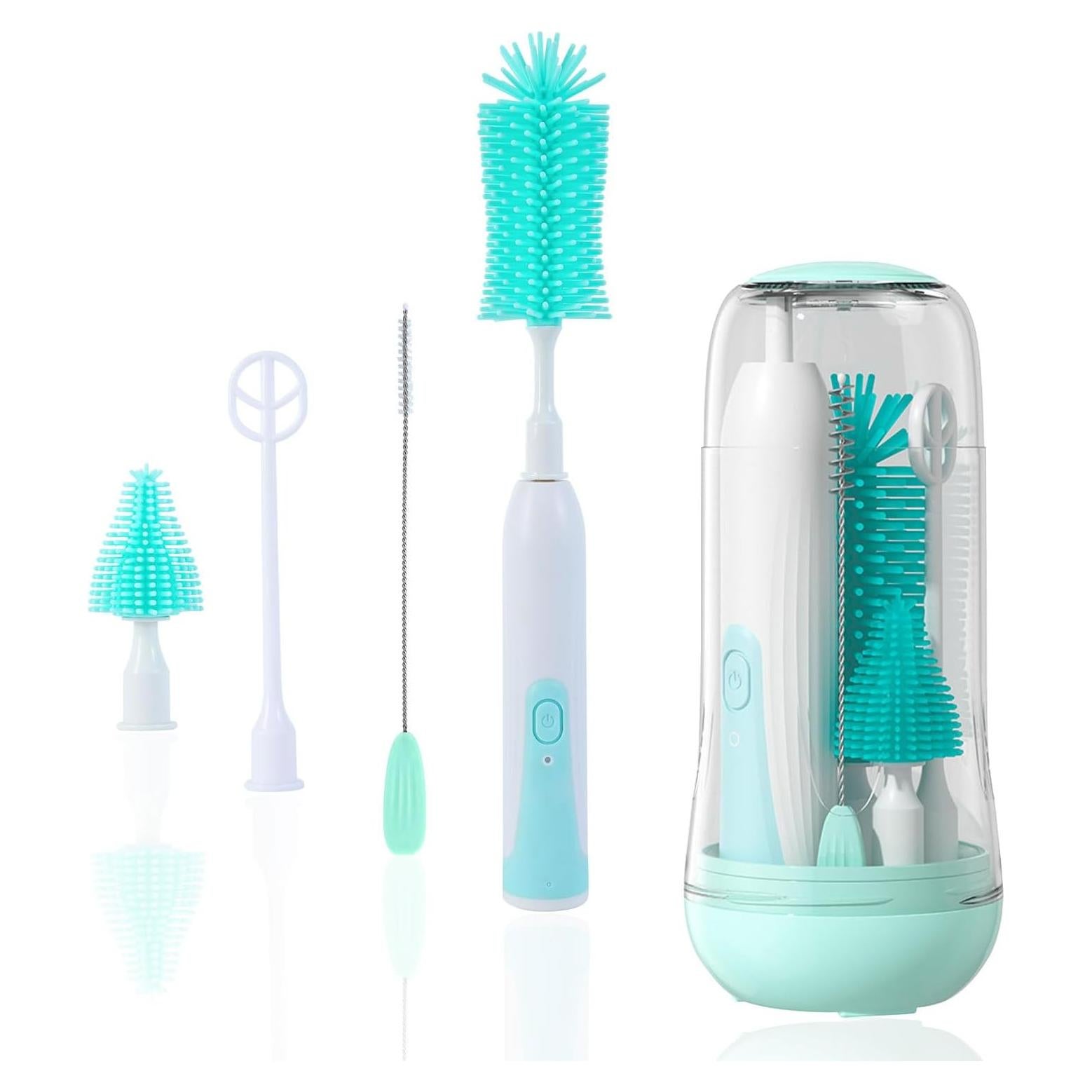 Limpiador Eléctrico de Botellas LIFRTRIBE Verde con Accesorios