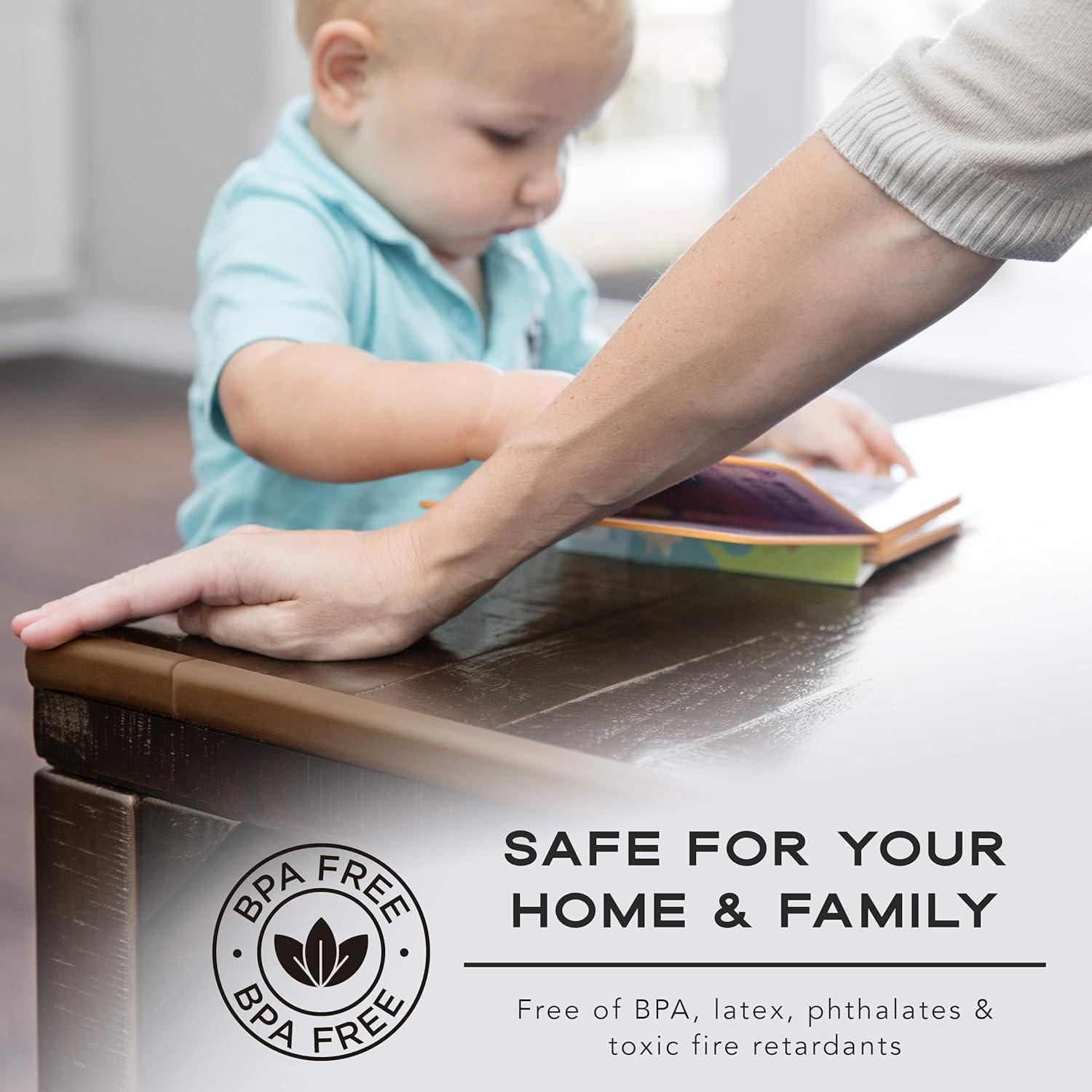 Bebe Earth - Protectores de Esquinas y Bordes para Bebés - 16 Unidades - Seguridad Muebles - Color Negro