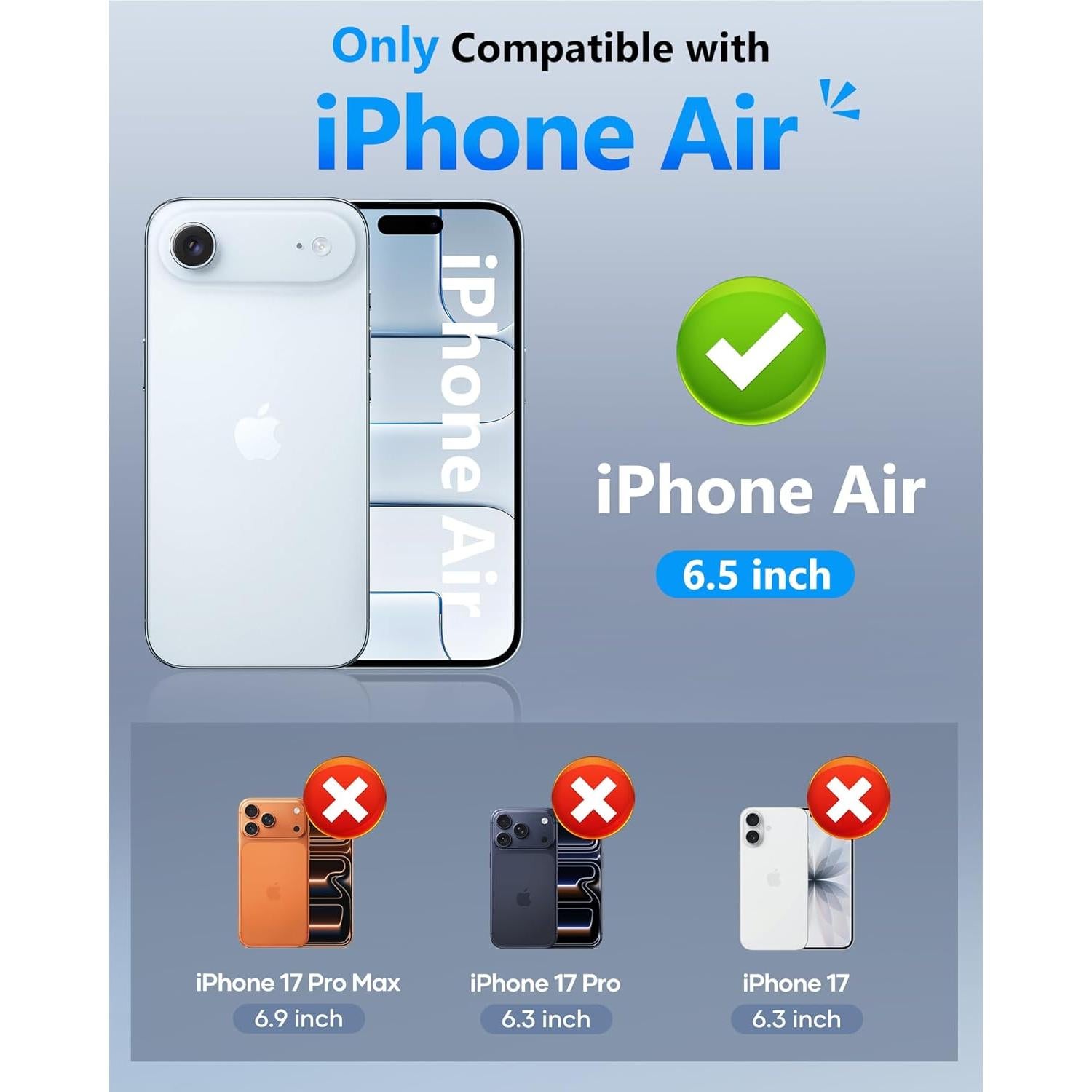 Funda de Cartera ATATOO para iPhone Air 2025 Verde, 3-5 Tarjetas