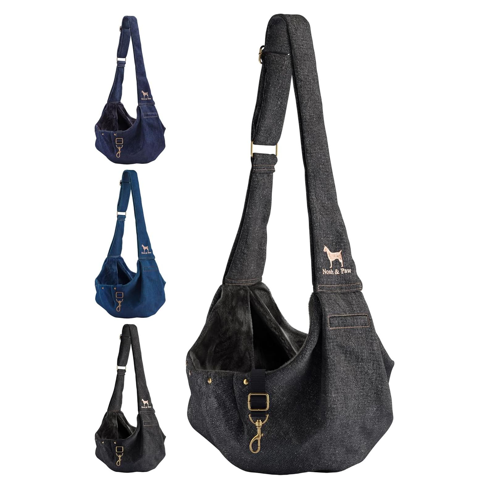 Transportín de Perro Noah & Paw Negro para Mascotas 2-8 kg