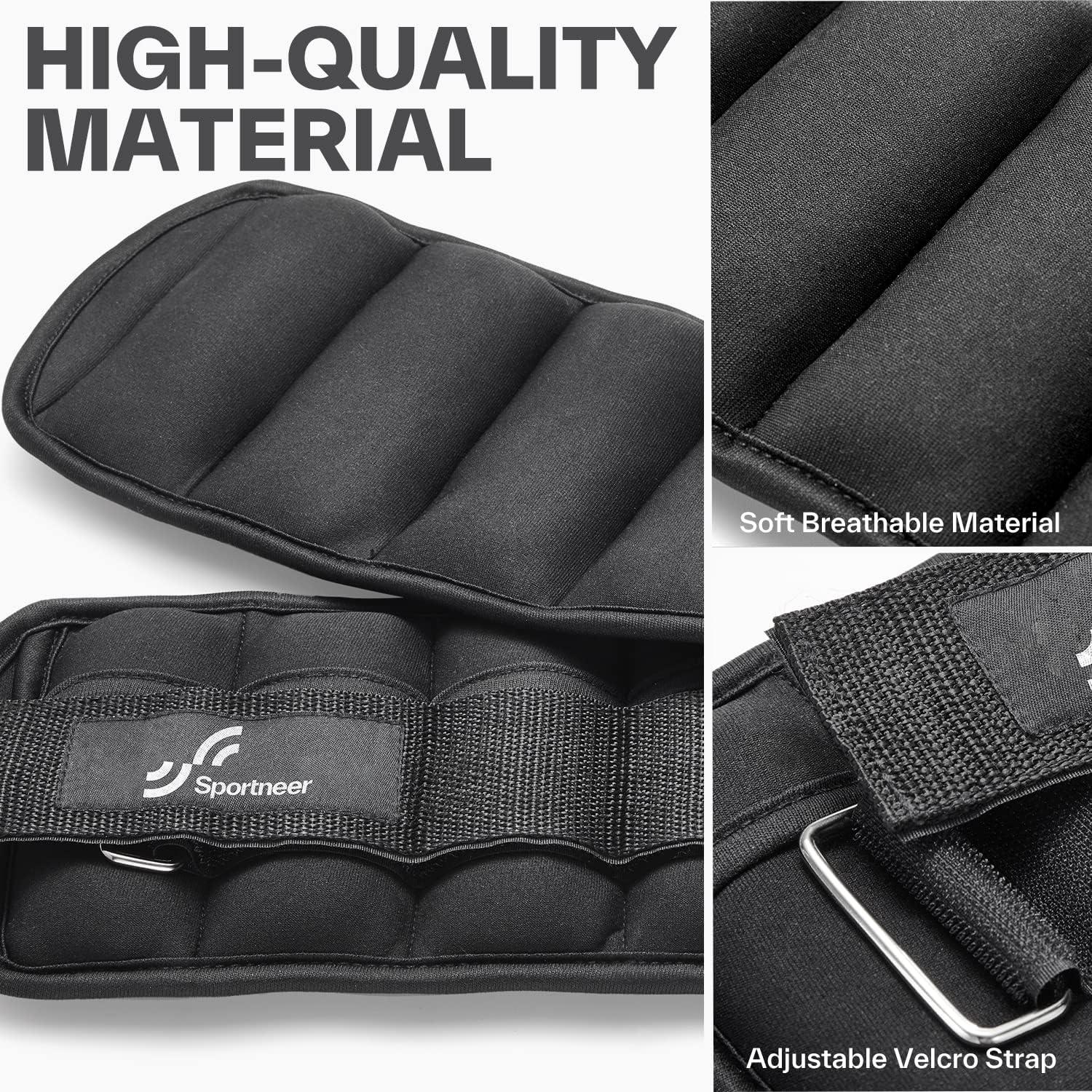 Pesas de Tobillo Ajustables Sportneer 3.2 kg para Ejercicio