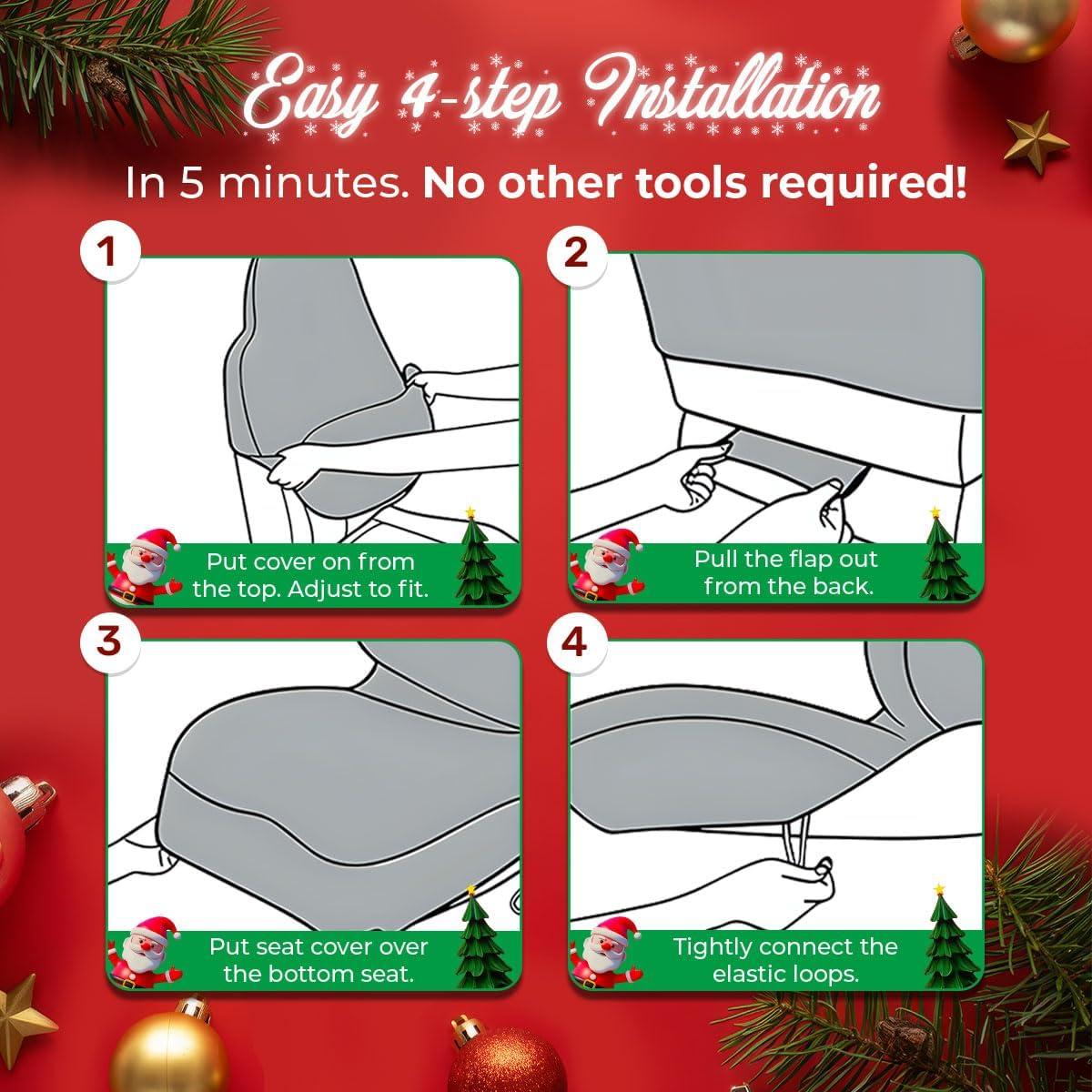 Cubiertas de Asiento de Coche GENANY Oso Navidad Universal