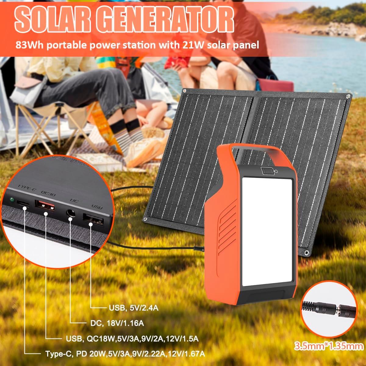Generador Solar Portátil Takki S89 83Wh con Panel 21W