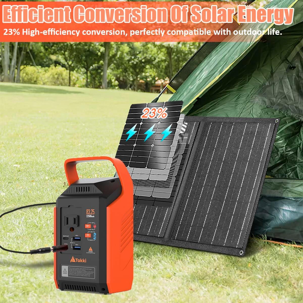 Generador Solar Portátil Takki S89 83Wh con Panel 21W
