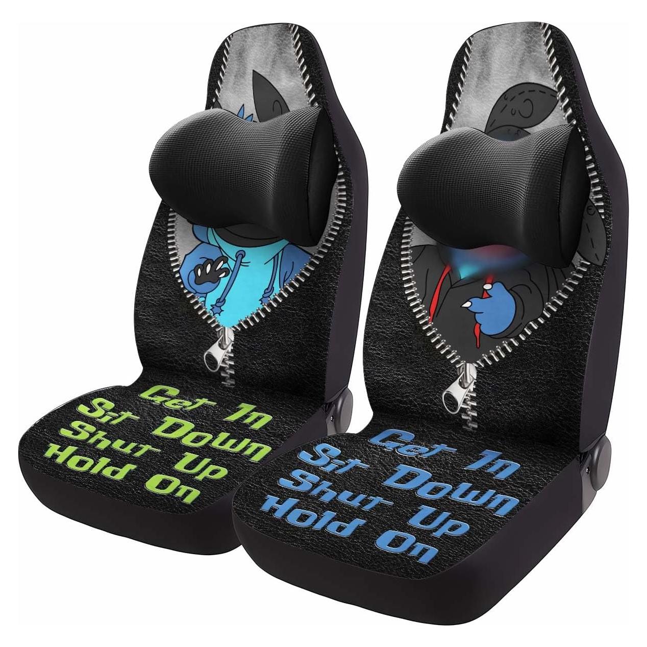 Cubiertas de Asiento Delantero GENANY para Auto SUV Caricatura