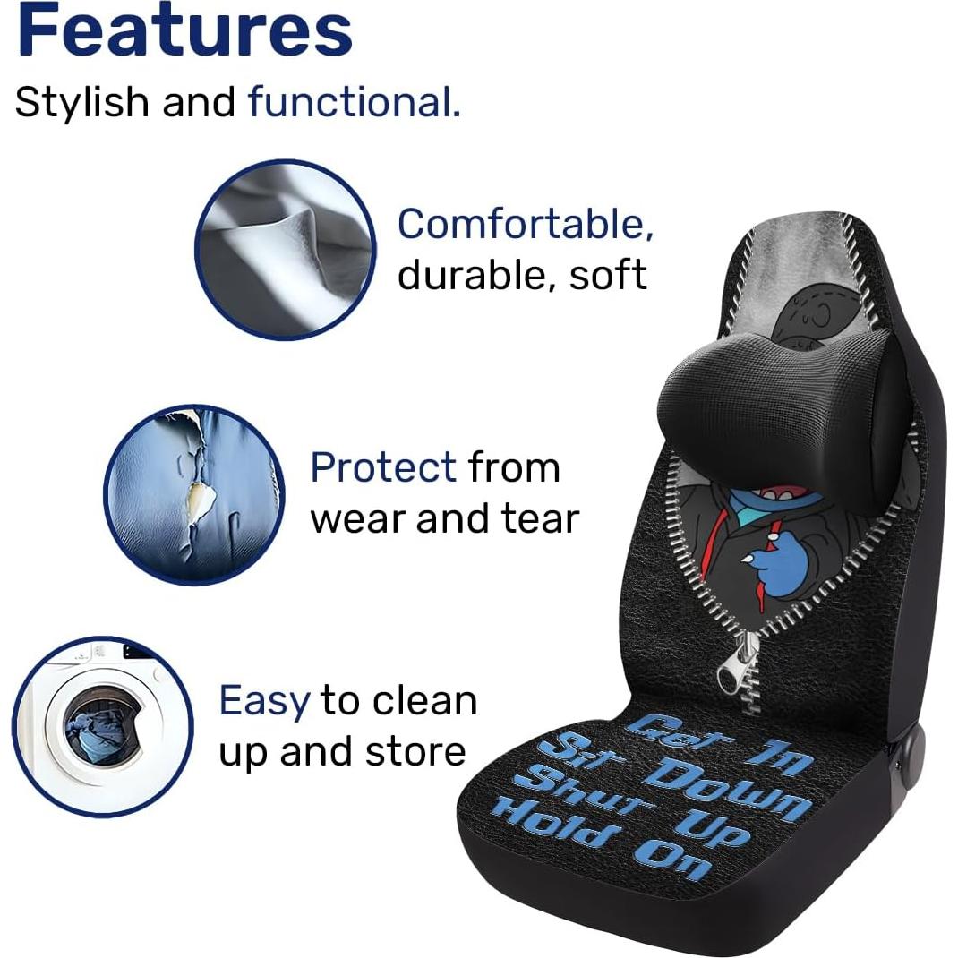 Cubiertas de Asiento Delantero GENANY para Auto SUV Caricatura