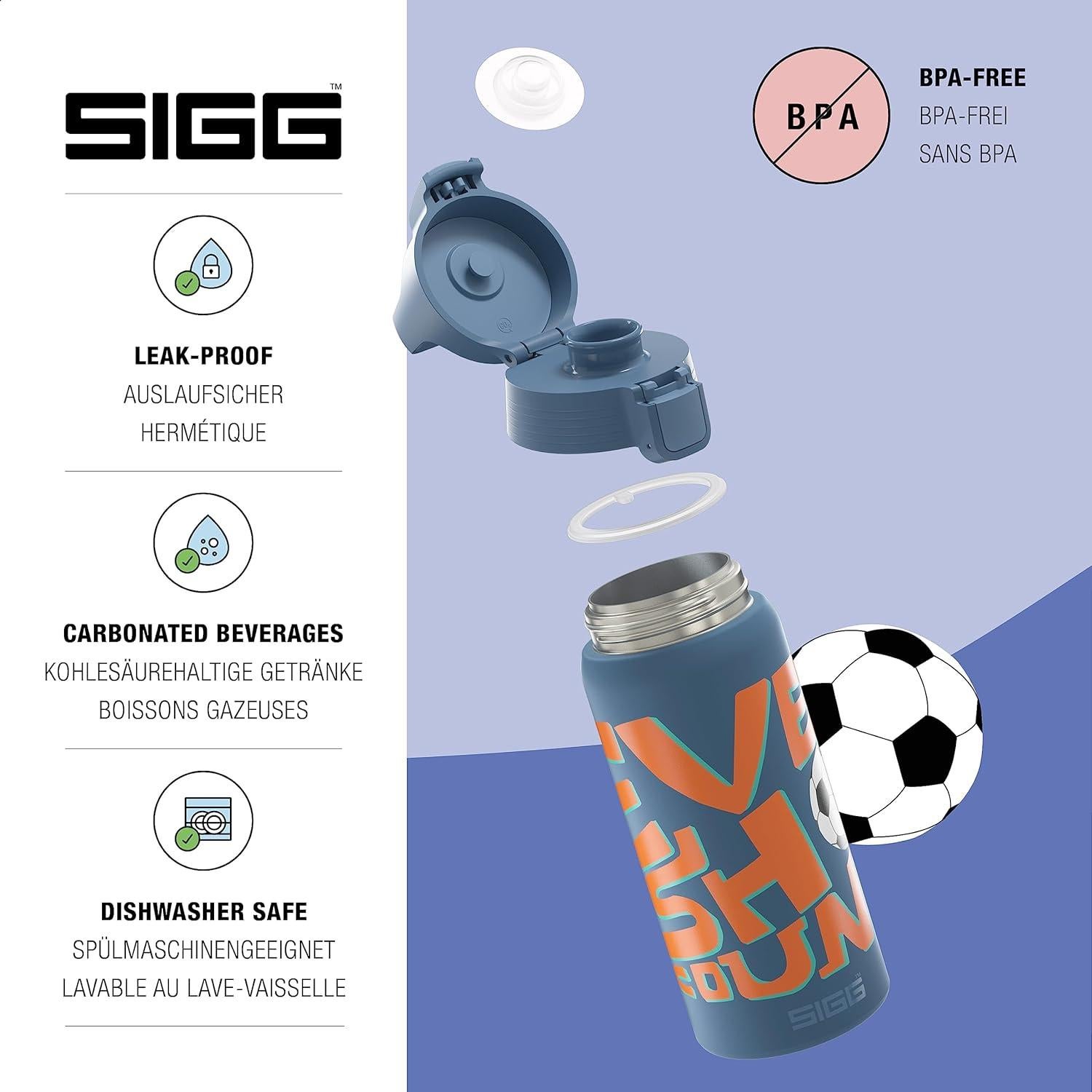 Botella Aislada SIGG Shield One 500ml Acero Inoxidable Niños