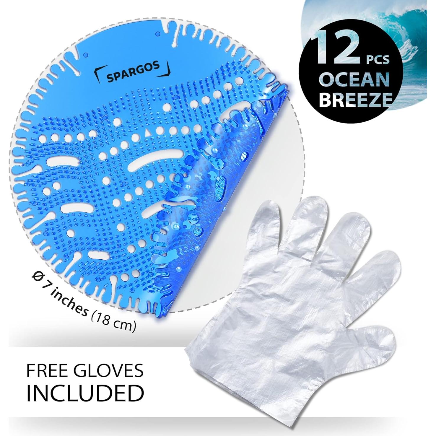 Desodorante de Pantalla de Urinal Spargos Azul - 12 Pastillas