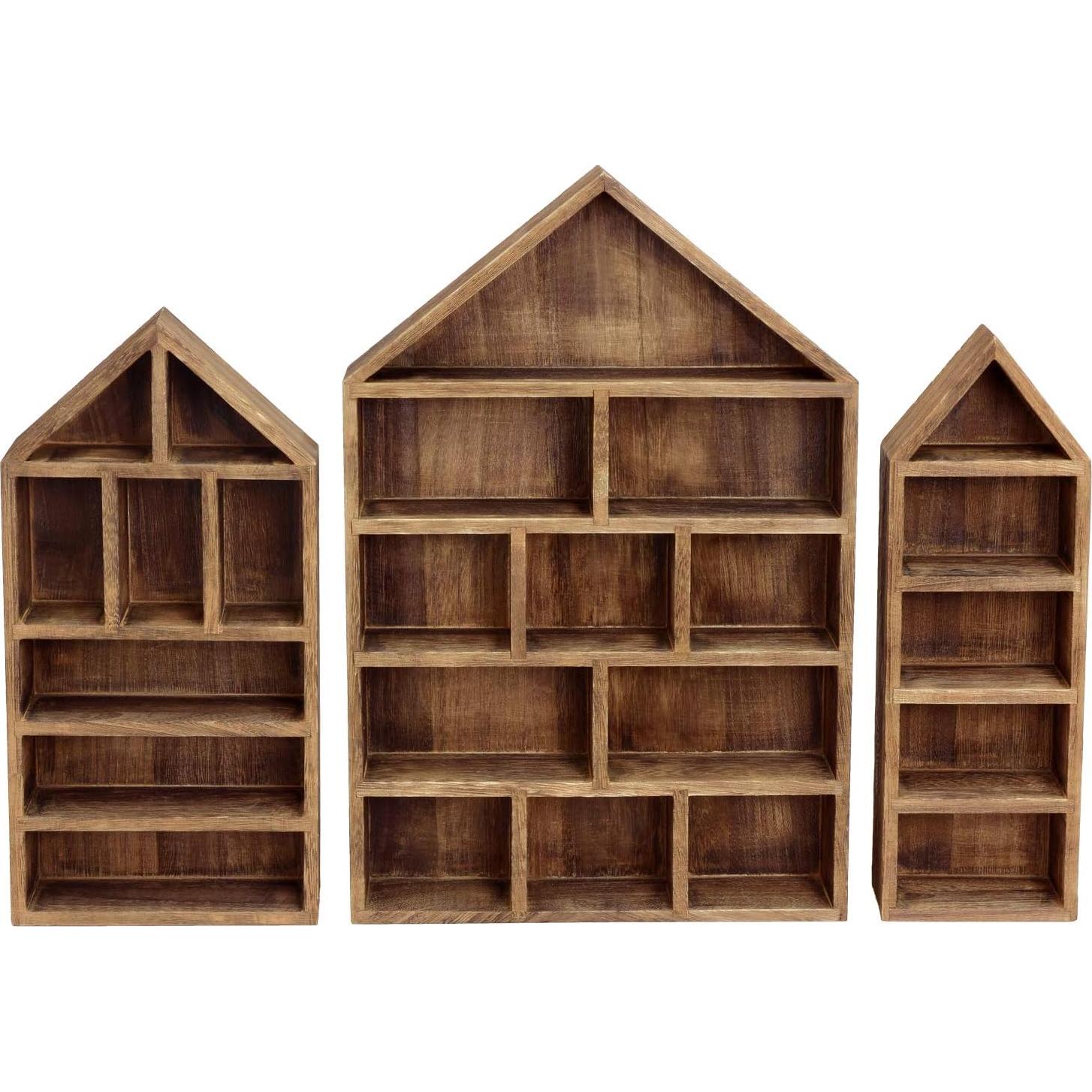 Estante Organizador de Madera Ikee Design - Juego de 3, Marrón