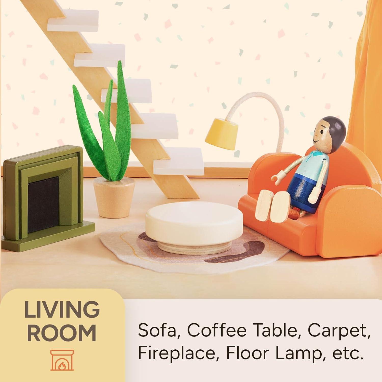 Conjunto de Muebles de Casa de Muñecas Giantbean 26 Pcs