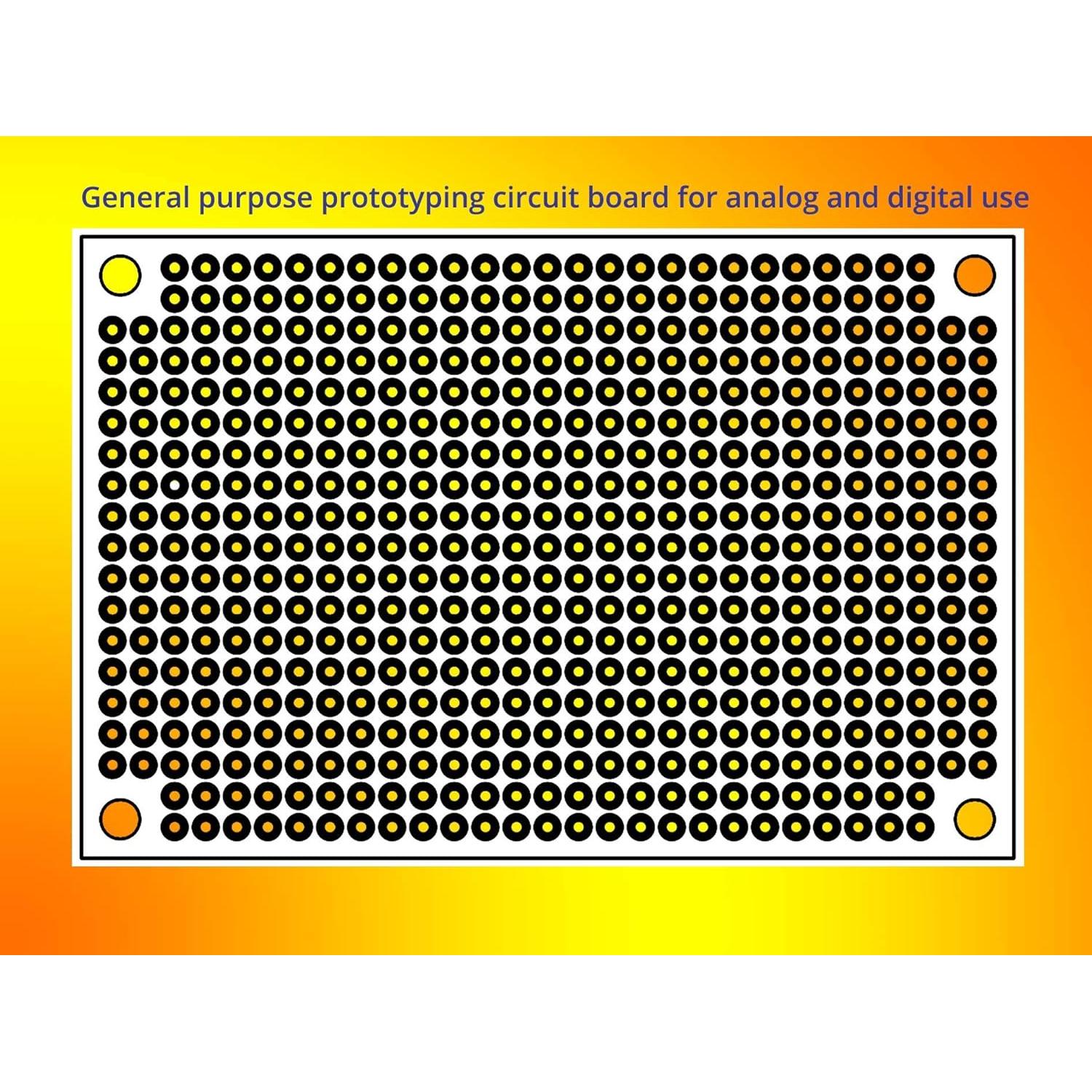 Kit de Tableros de Circuito PCB Doble Cara 40 Piezas 5 Tamaños
