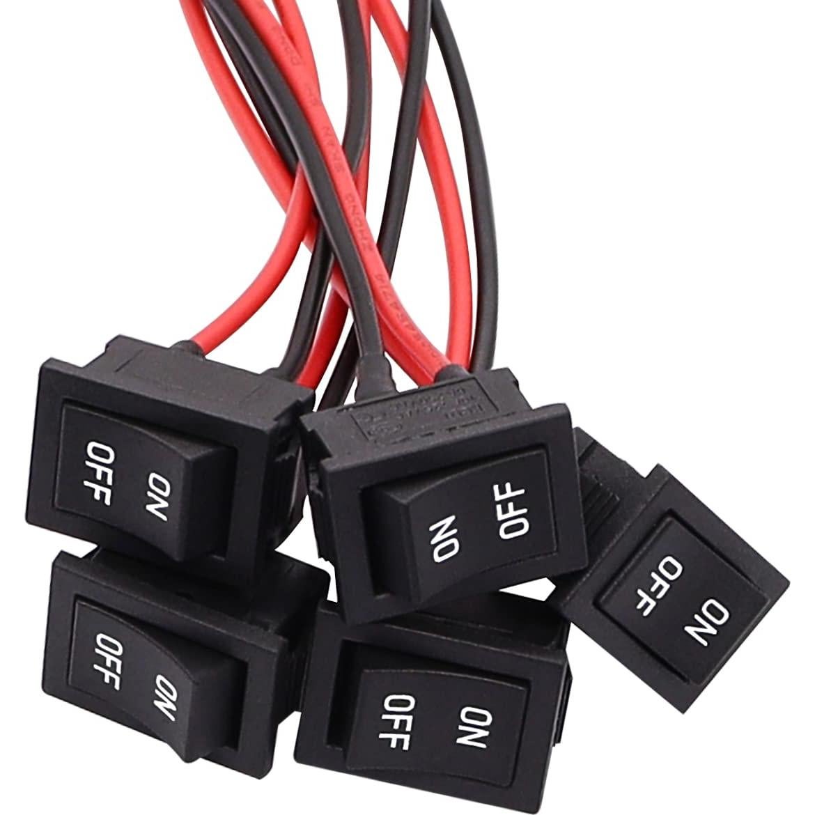 Interruptor Rocker SPST TWTADE KCD1-1-101 ON/OFF 5PCS