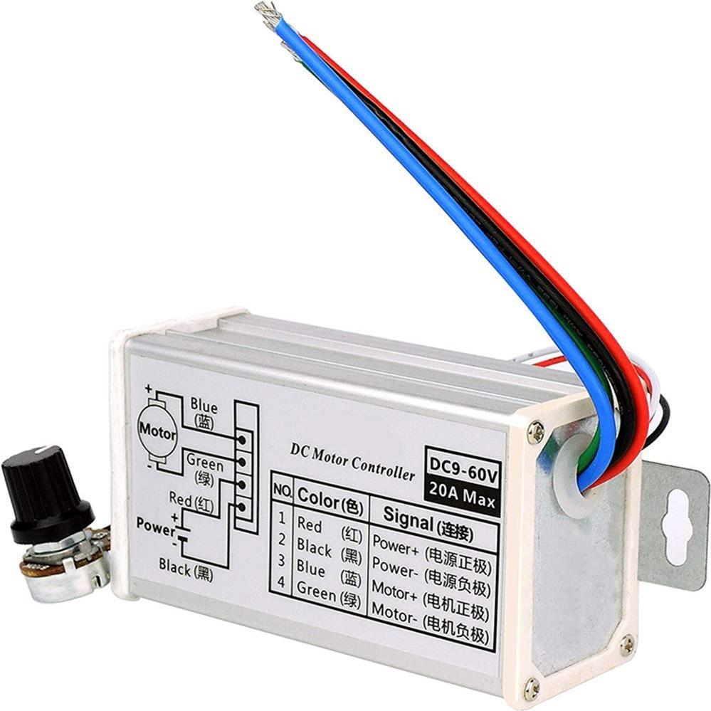 Controlador de Velocidad de Motor DC PWM Puly 20A 1200W 9-60V