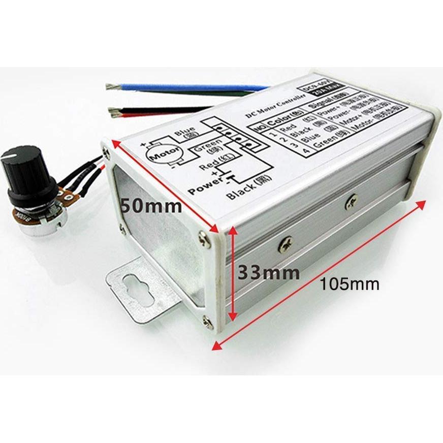 Controlador de Velocidad de Motor DC PWM Puly 20A 1200W 9-60V