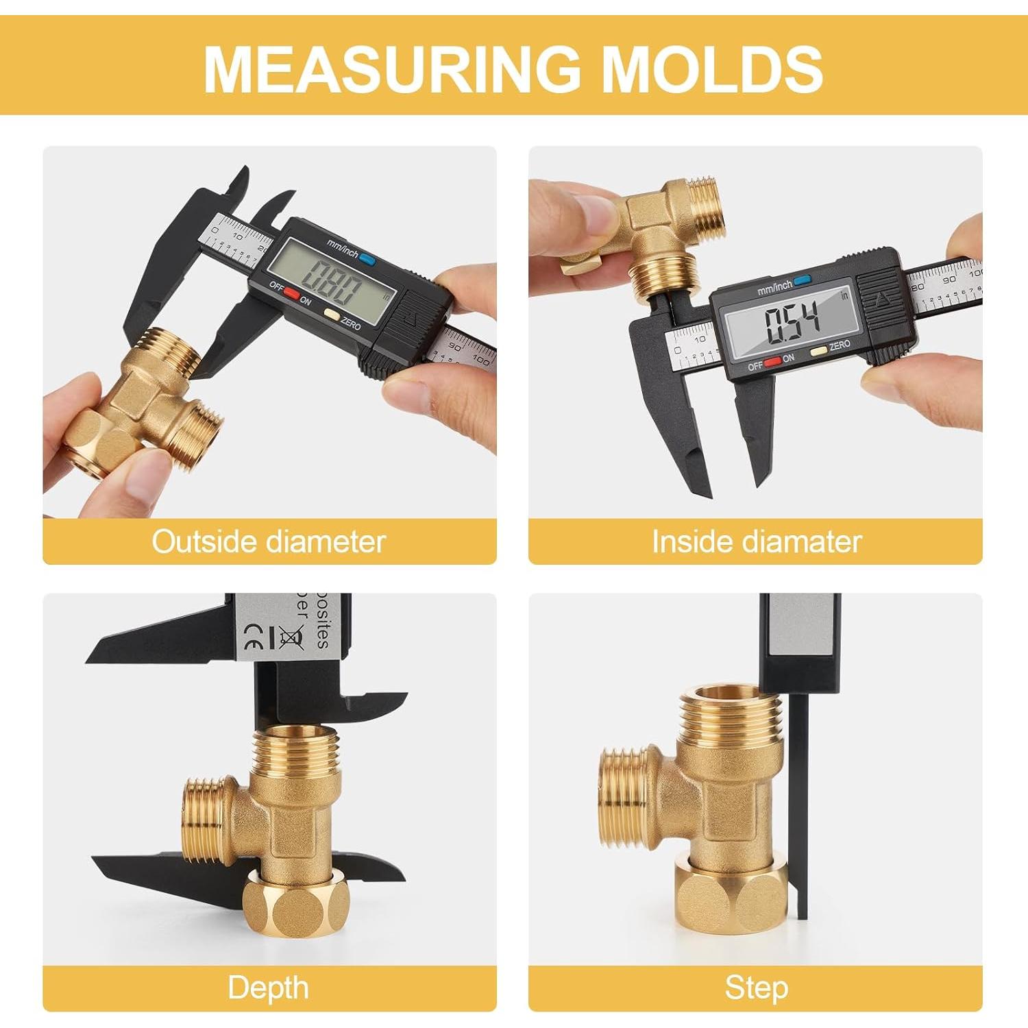 Calibrador Digital Adoric 0-15.24 cm con Pantalla LCD