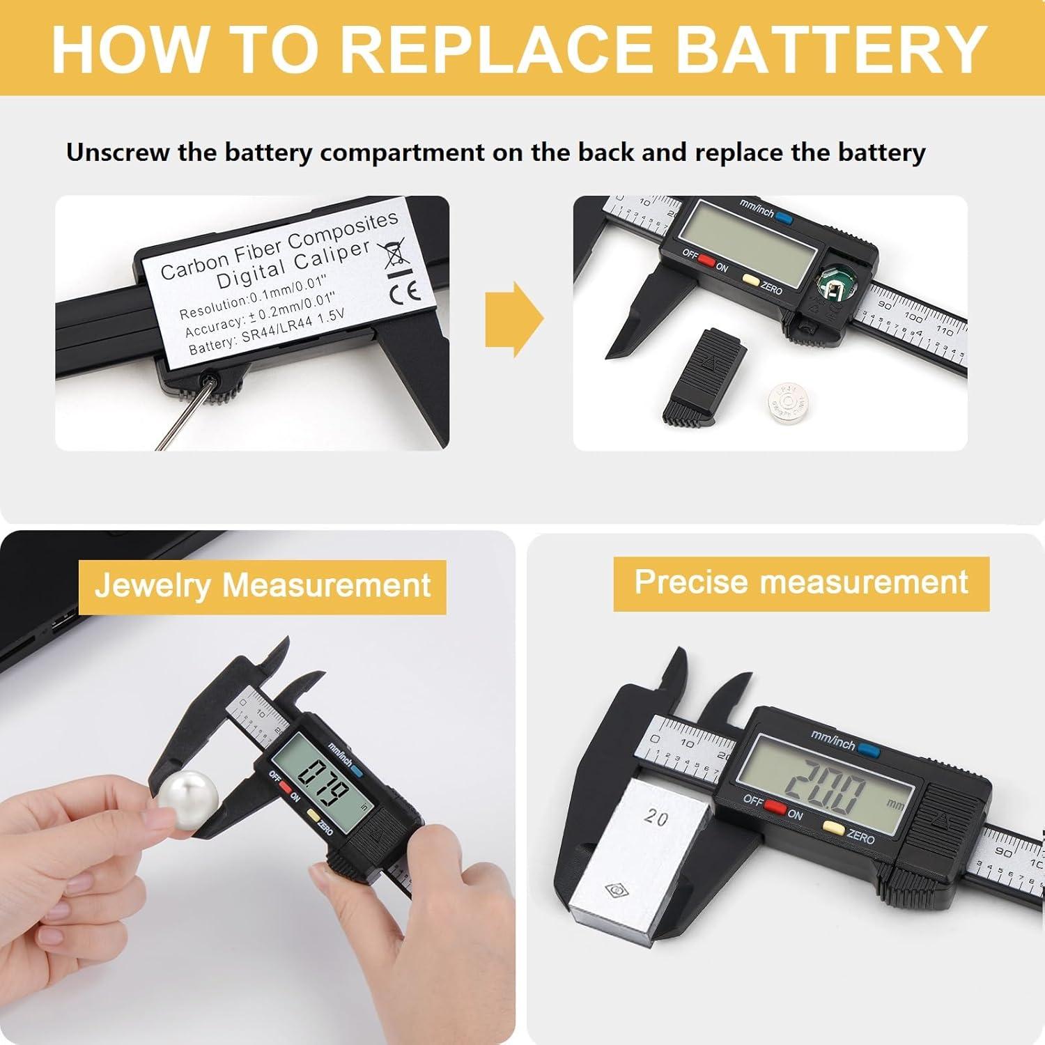 Calibrador Digital Adoric 0-15.24 cm con Pantalla LCD