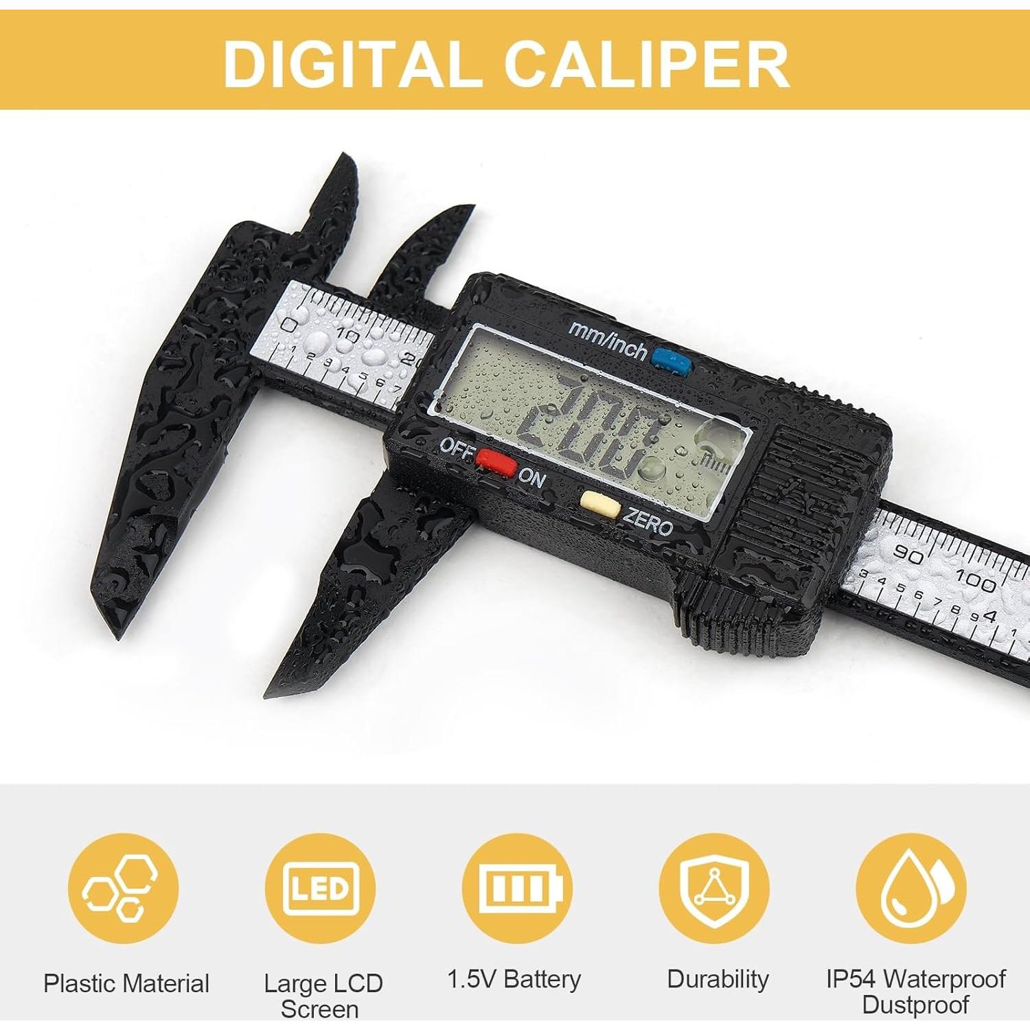 Calibrador Digital Adoric 0-15.24 cm con Pantalla LCD