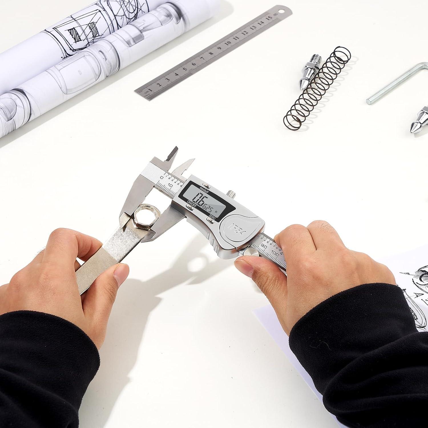 Calibrador Digital Adoric 150 mm Acero Inoxidable LCD