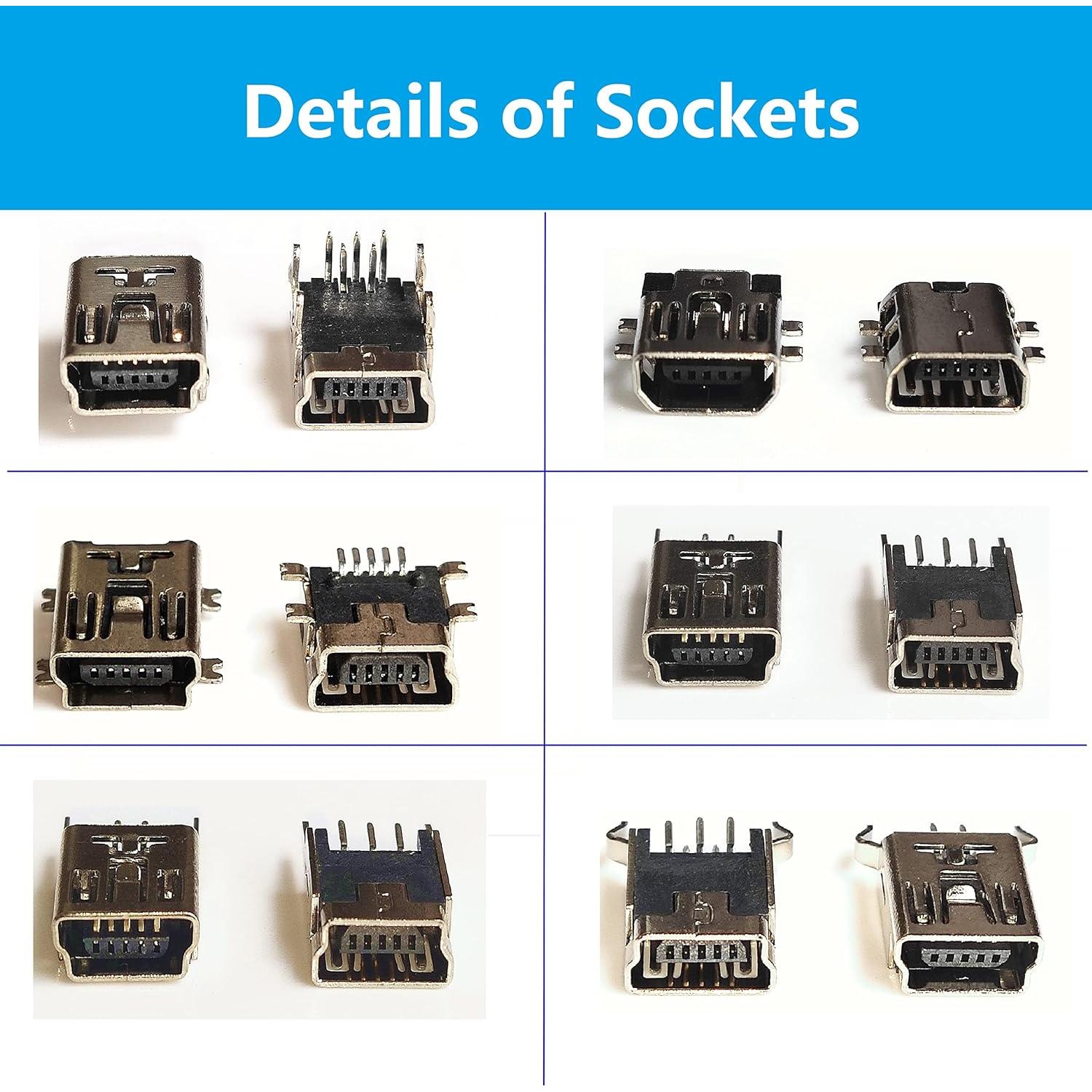 Kit de Conectores Micro USB 12 Tipos 60 pcs ByteSwift