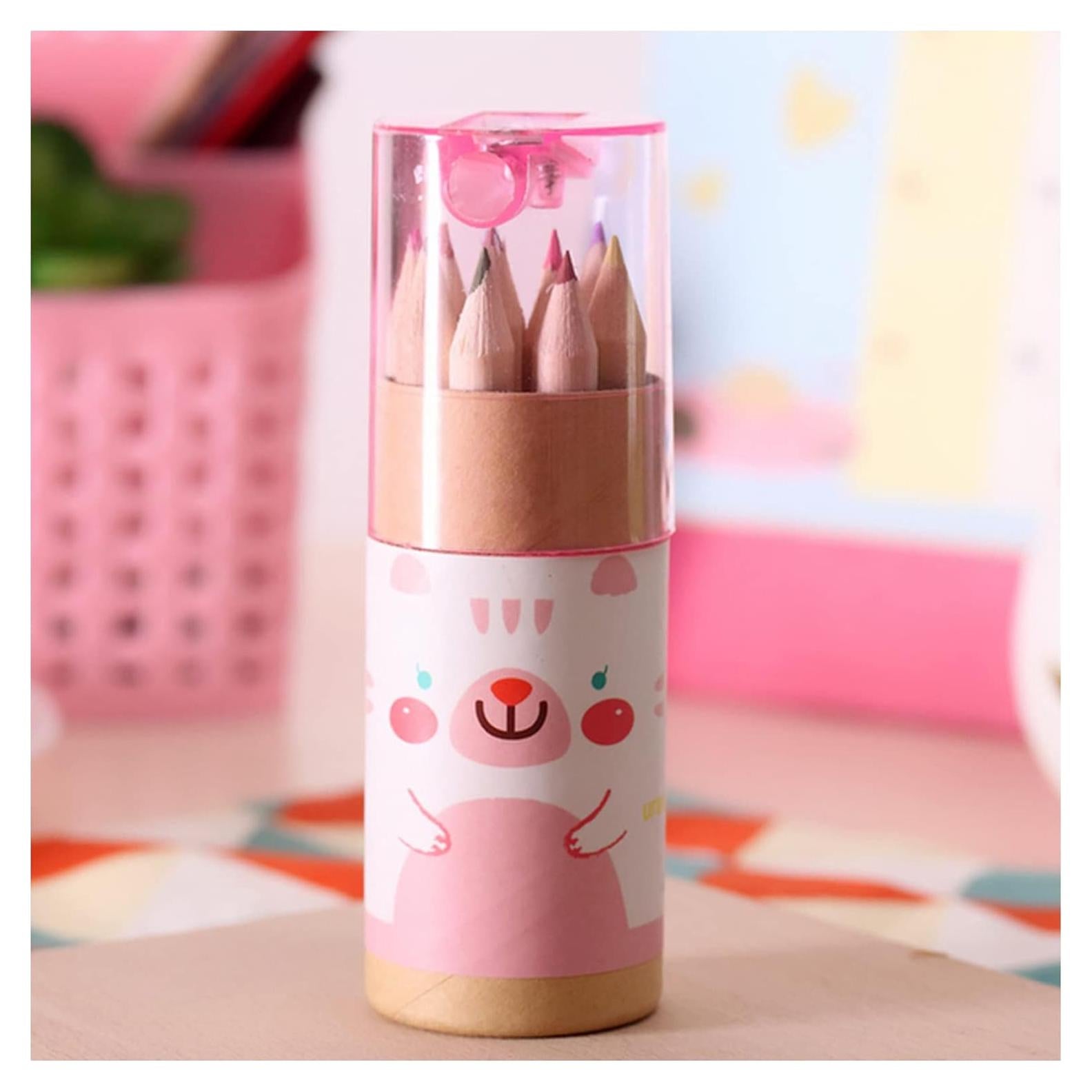 Lápices de colores 12 piezas Chaber con sacapuntas Rosa