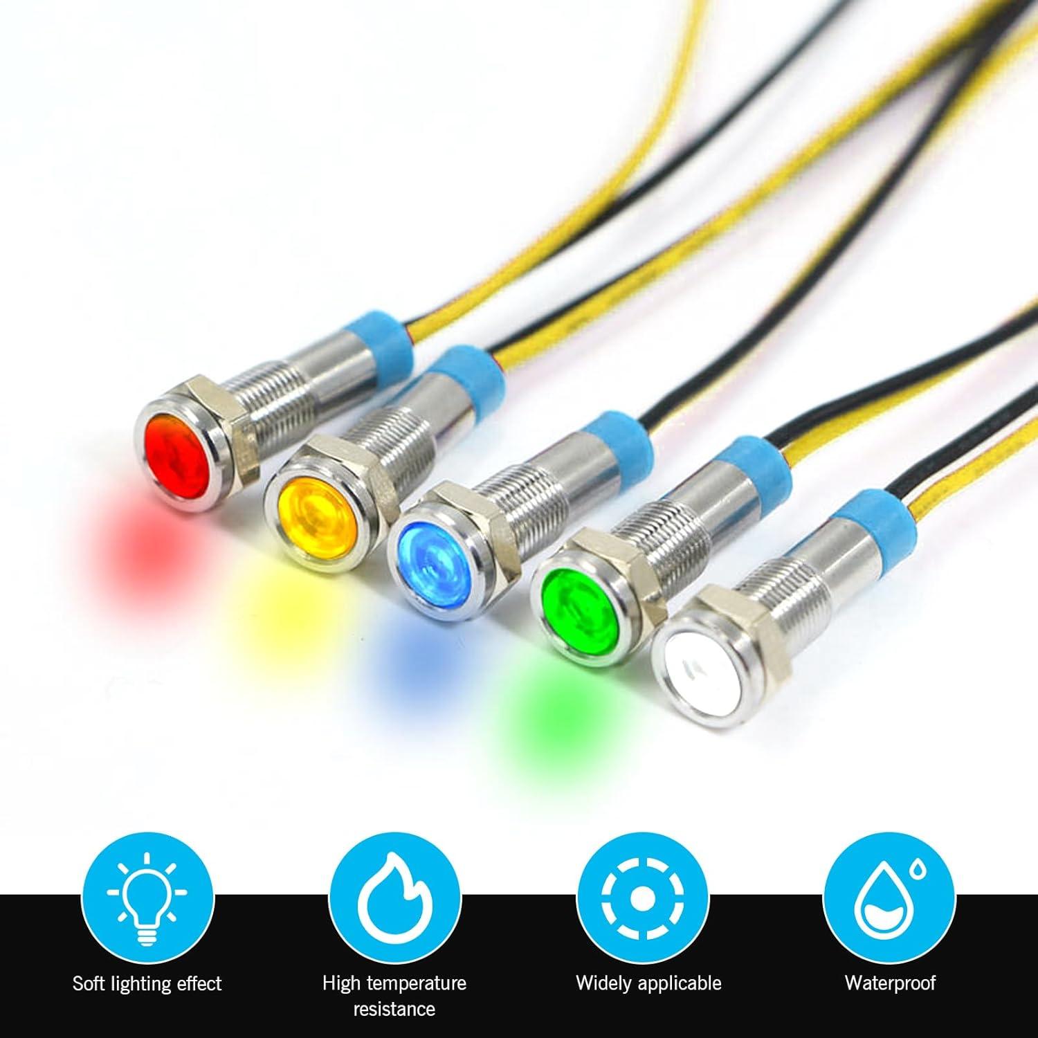 Set de 10 Bombillas LED Indicadoras Zikefest 12-24V Multicolor