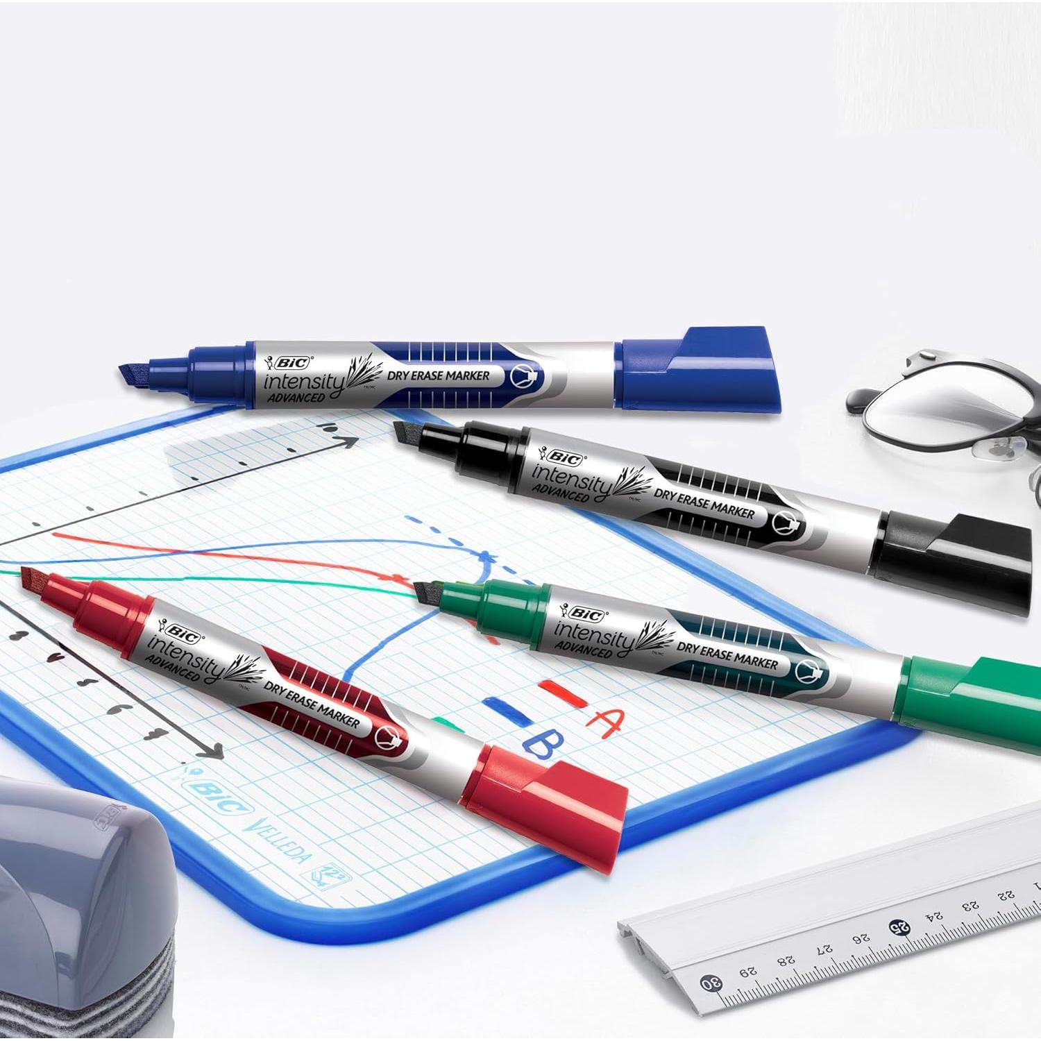 Marcadores de Pizarra BIC GELITP41-AST Punta Chisel 4 Colores