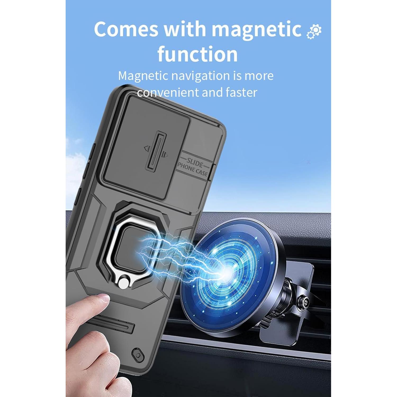 Funda Protectora Xiaomi Redmi 13C / Poco C65 con Soporte y Vidrio