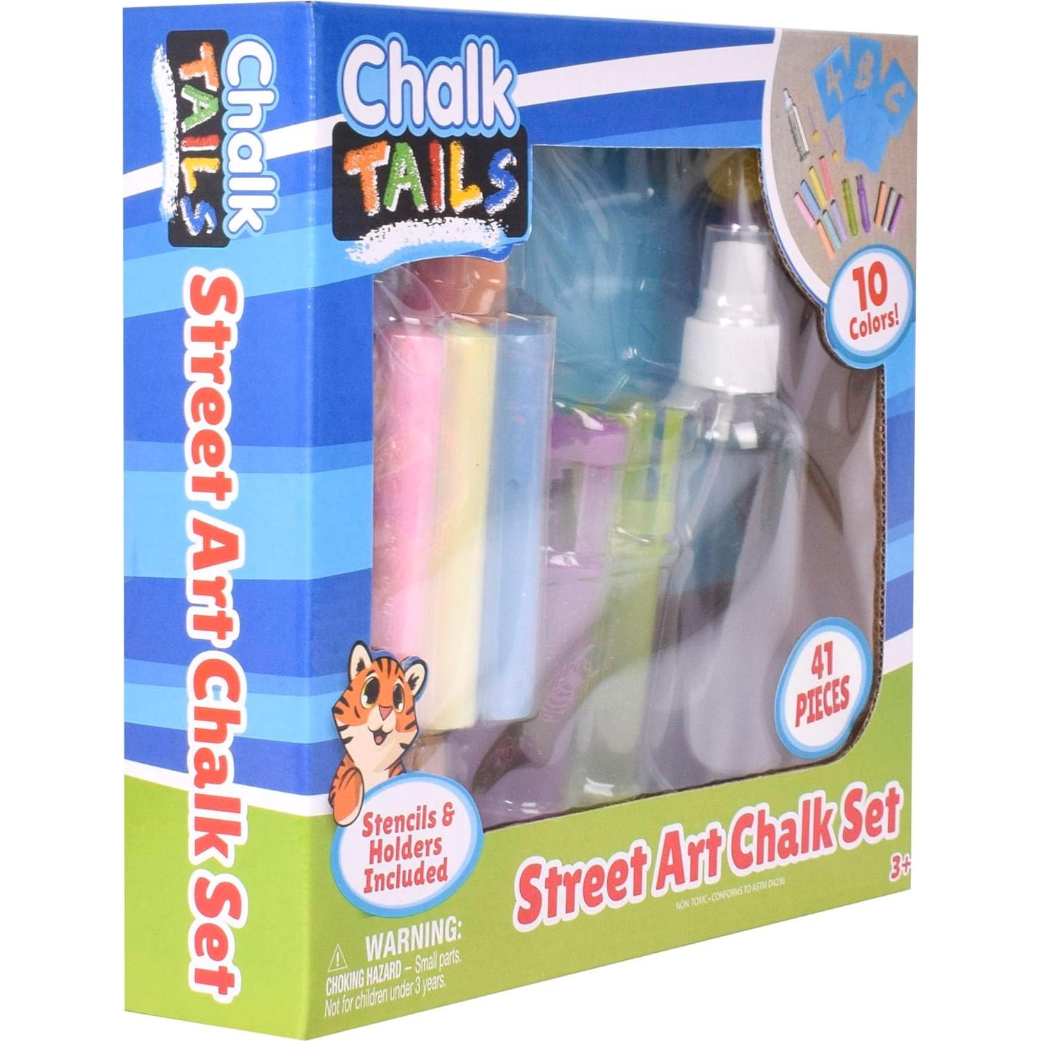 Set de Tiza Creativa Sunny Days - 10 Colores y 35 Plantillas