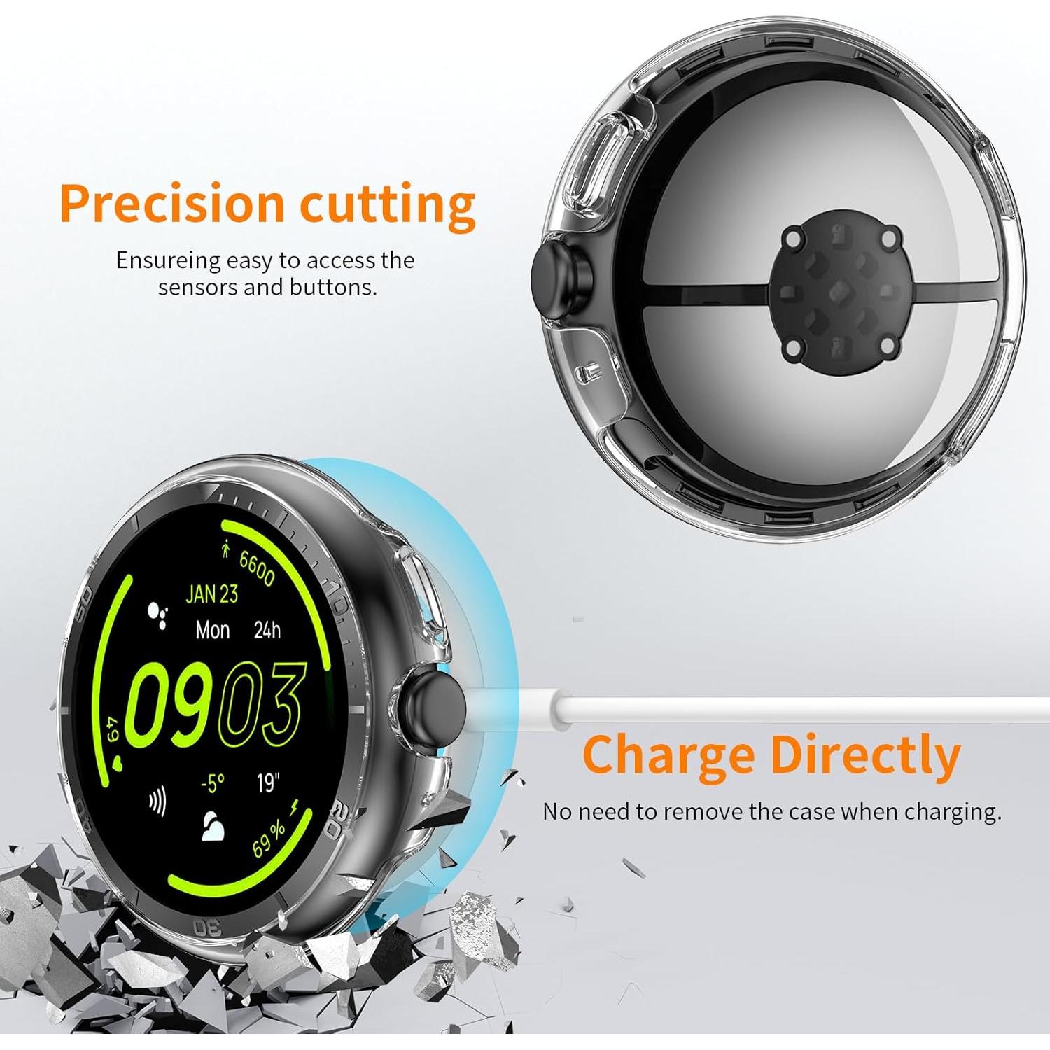 Funda Rugged AMANECER para Reloj Pixel 3 41MM - Negro