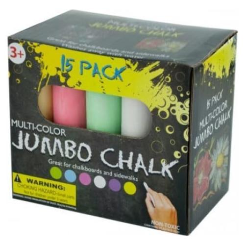 Tiza Jumbo Multicolor Kole Imports - Set de 15 Piezas