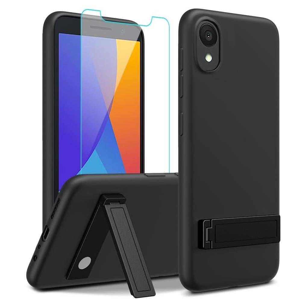 Funda con Protector de Pantalla para Alcatel 1 2021 - Negro