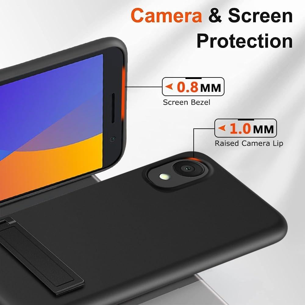 Funda con Protector de Pantalla para Alcatel 1 2021 - Negro