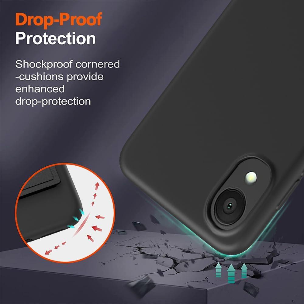 Funda con Protector de Pantalla para Alcatel 1 2021 - Negro