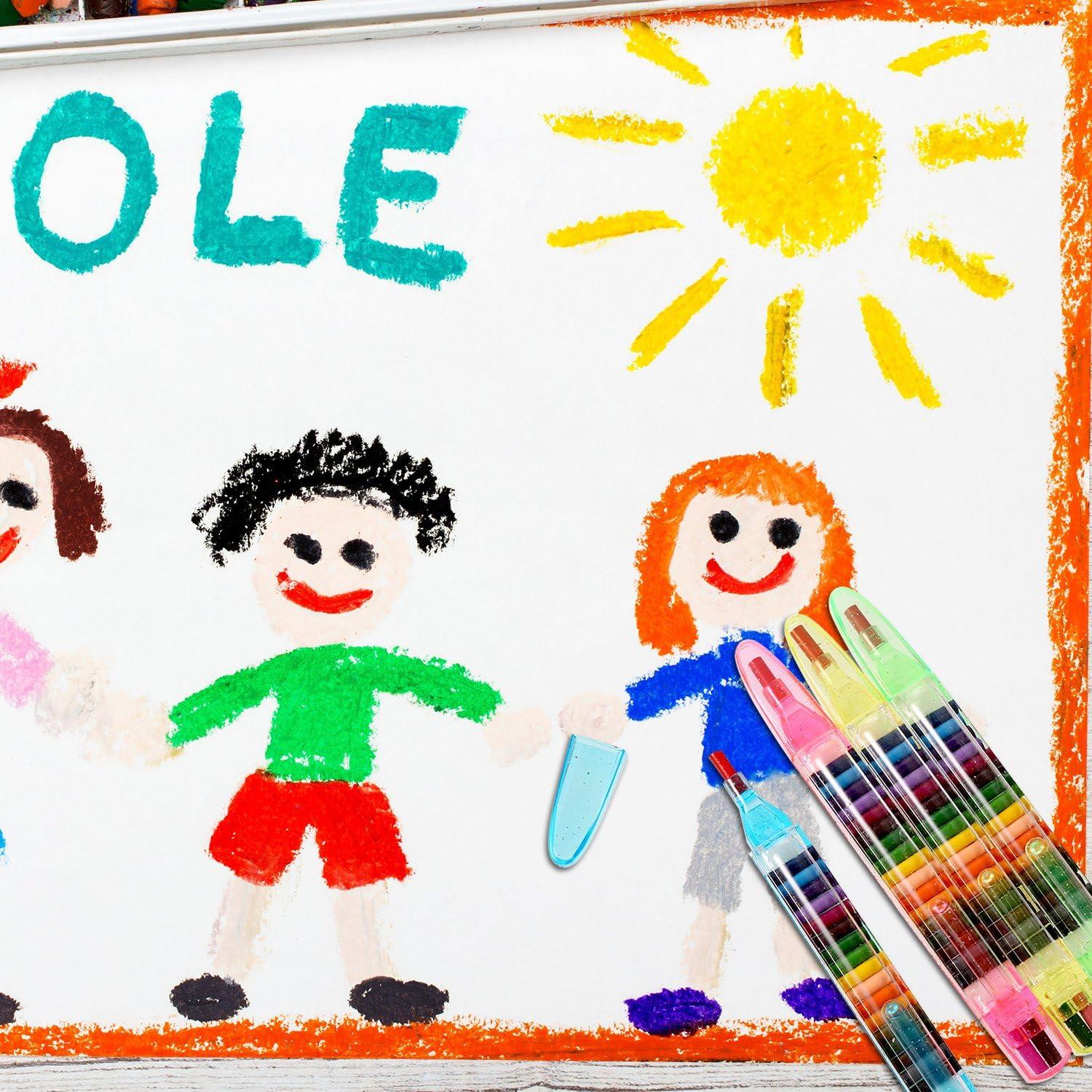 Crayones Apilables BBTO 20 Piezas Multicolores para Niños